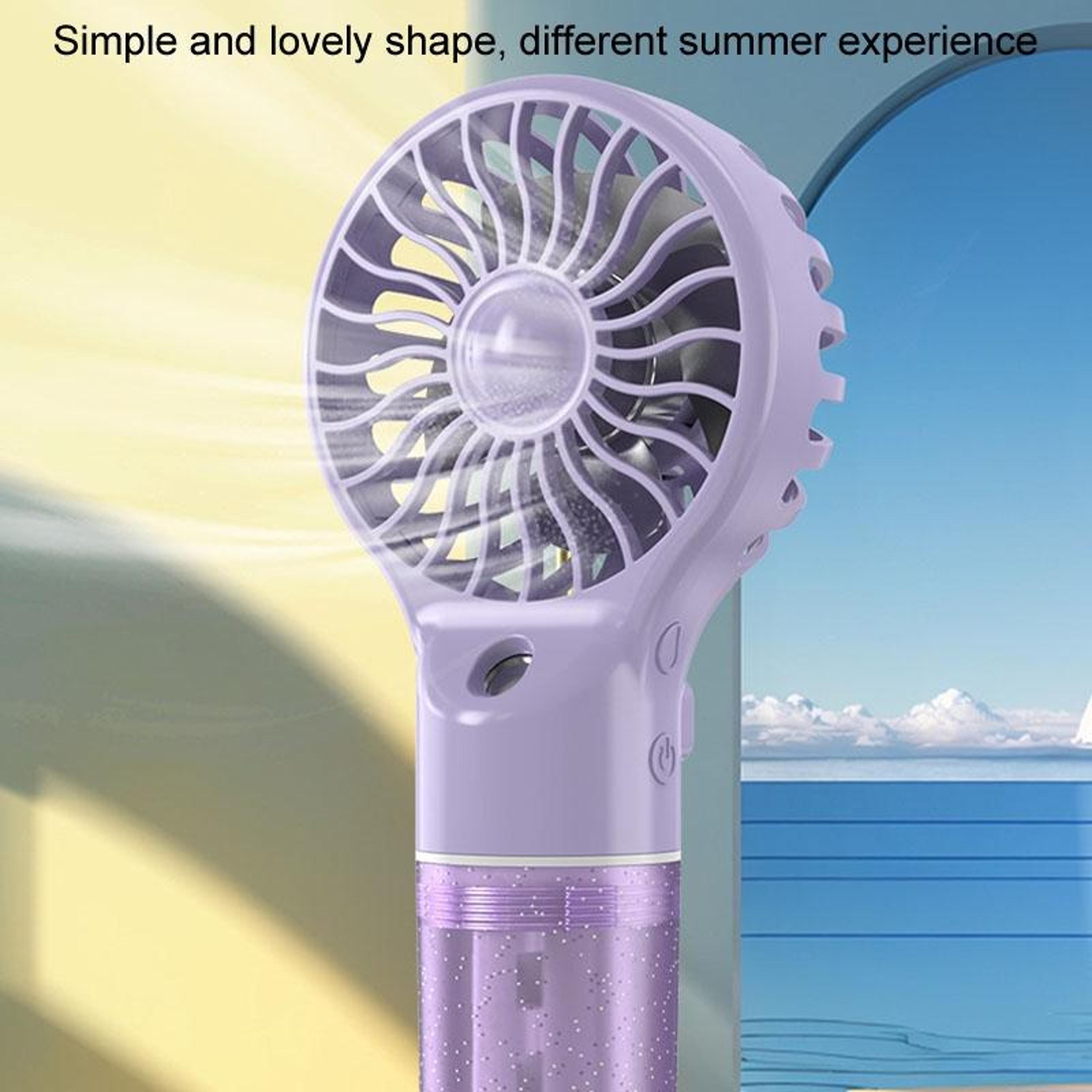 Portable Handheld Misting Fan USB Rechargeable Personal Cooling Fan 7