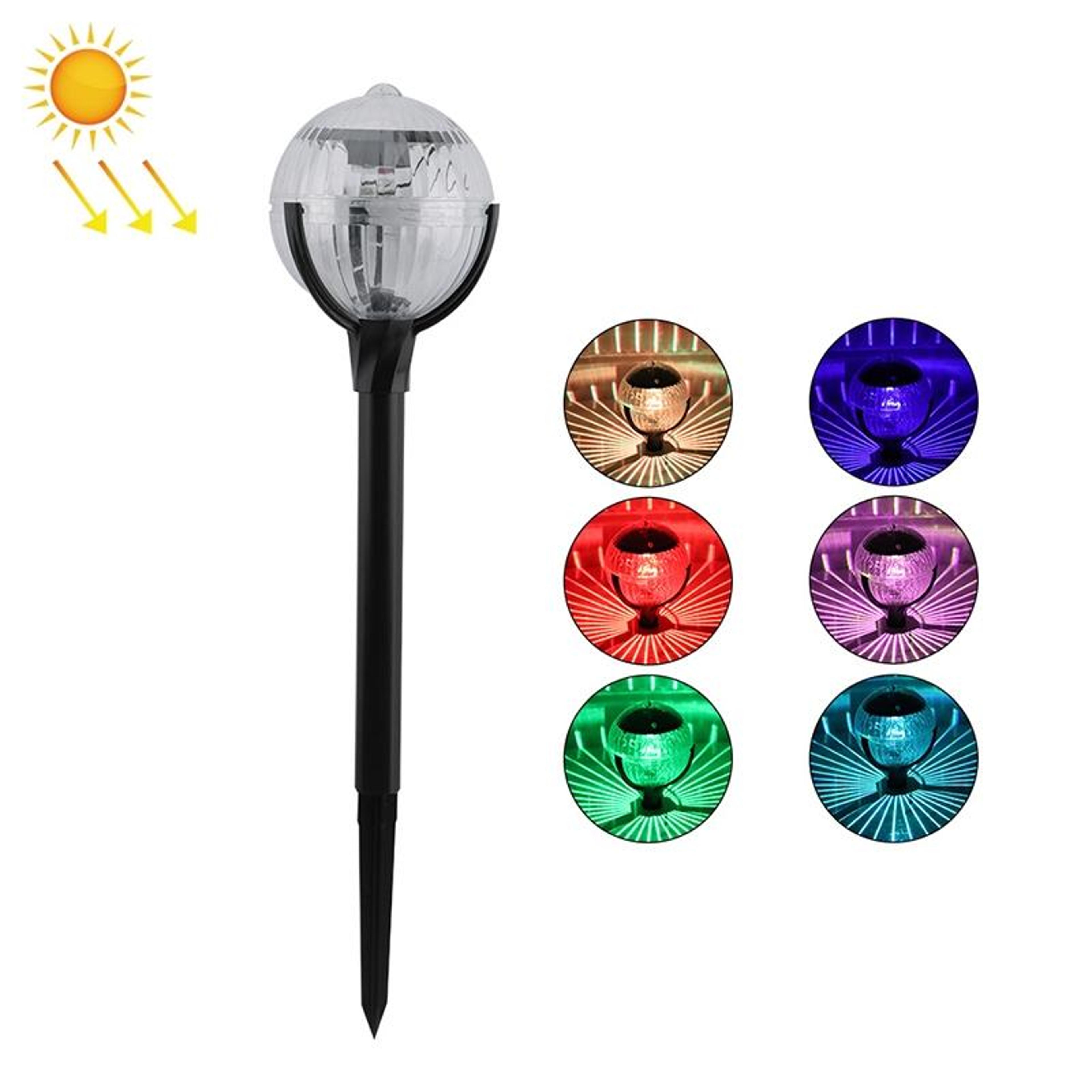 Solar Magic Globe LED Lawn Light Color Changing Waterproof Garden Stake Light 1