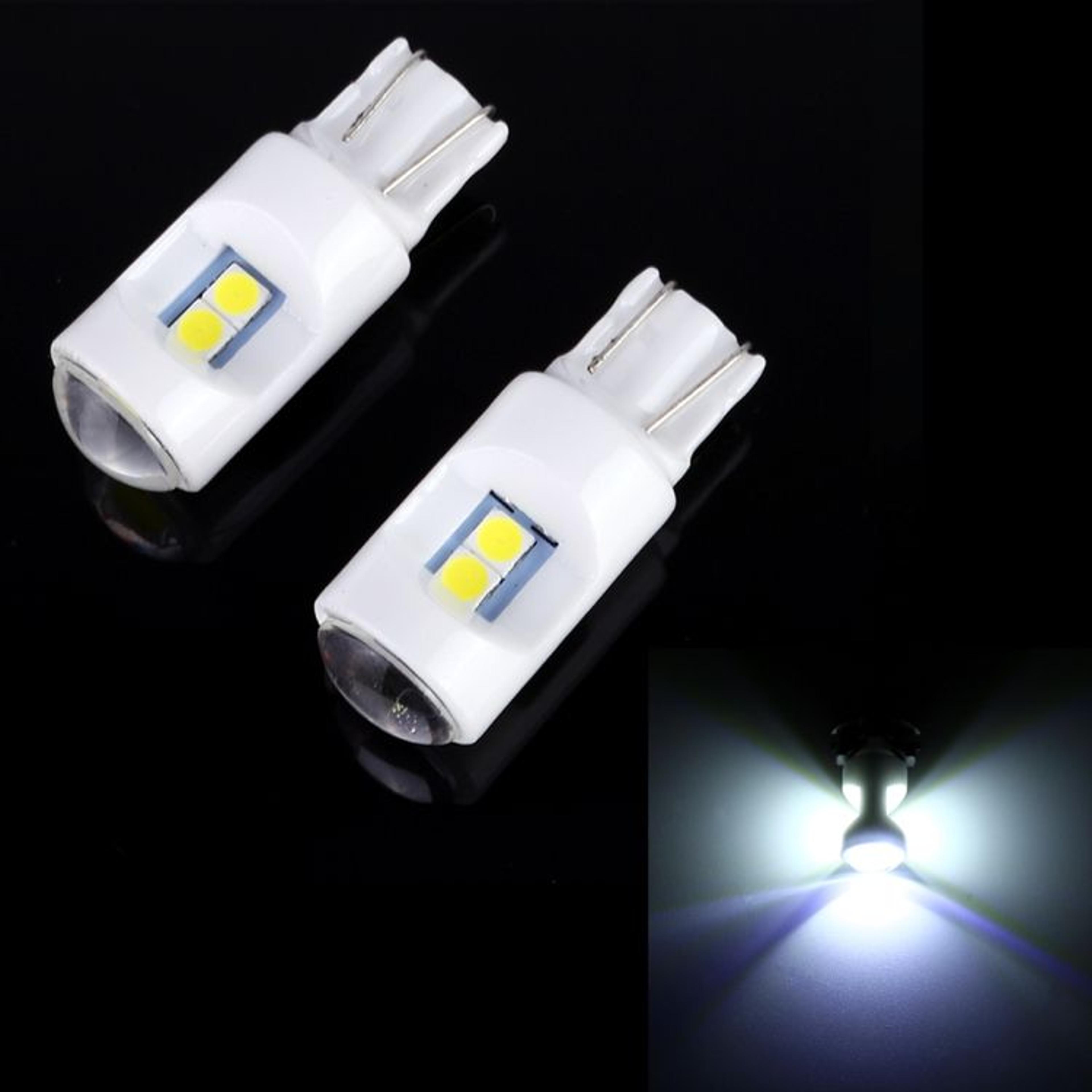 LED Interior Car Light Bulbs With Projector Lens 2PCS Bright White Reading Lamp 10