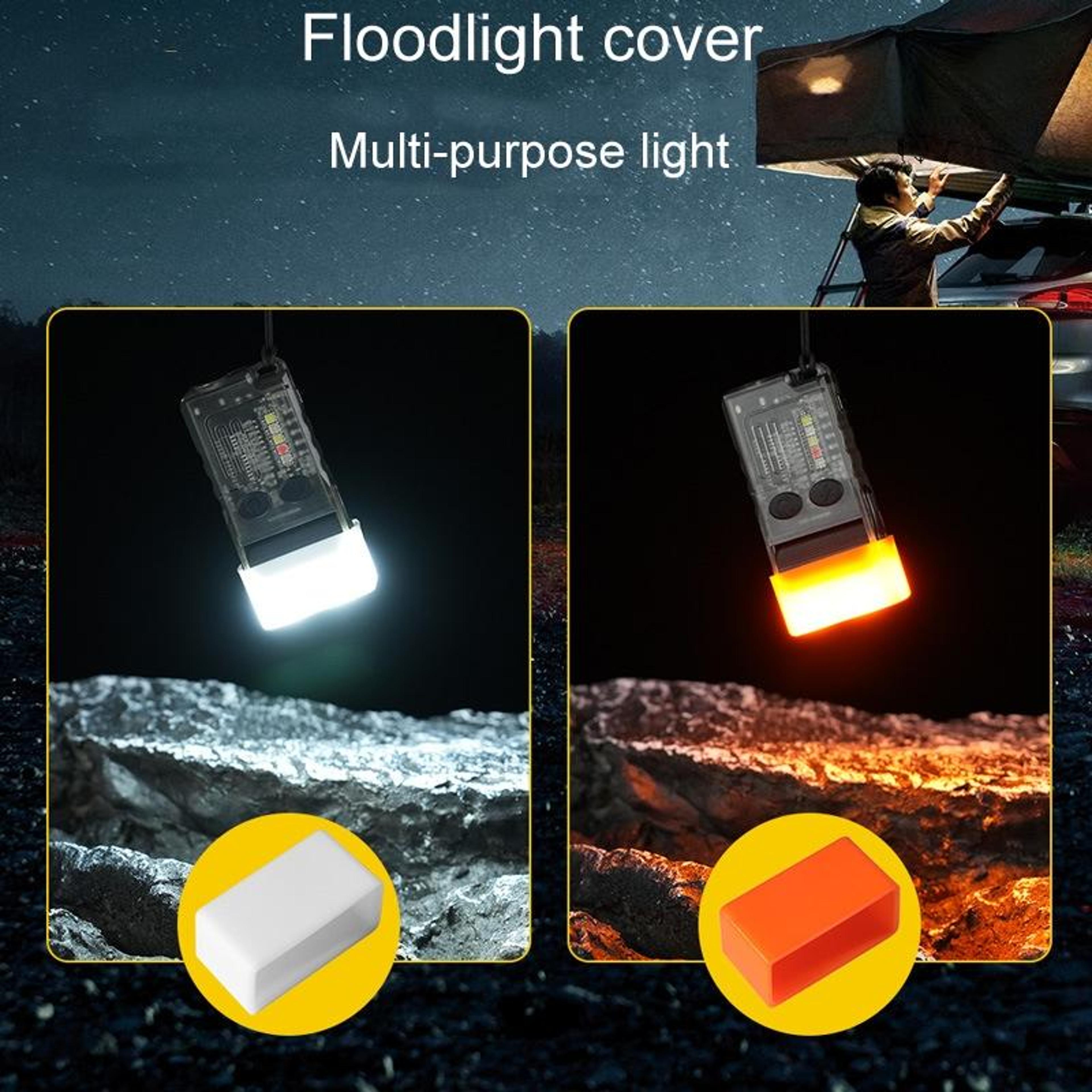 Rechargeable Keychain Flashlight With MultiColor Side Light  Waterproof EDC Design 9