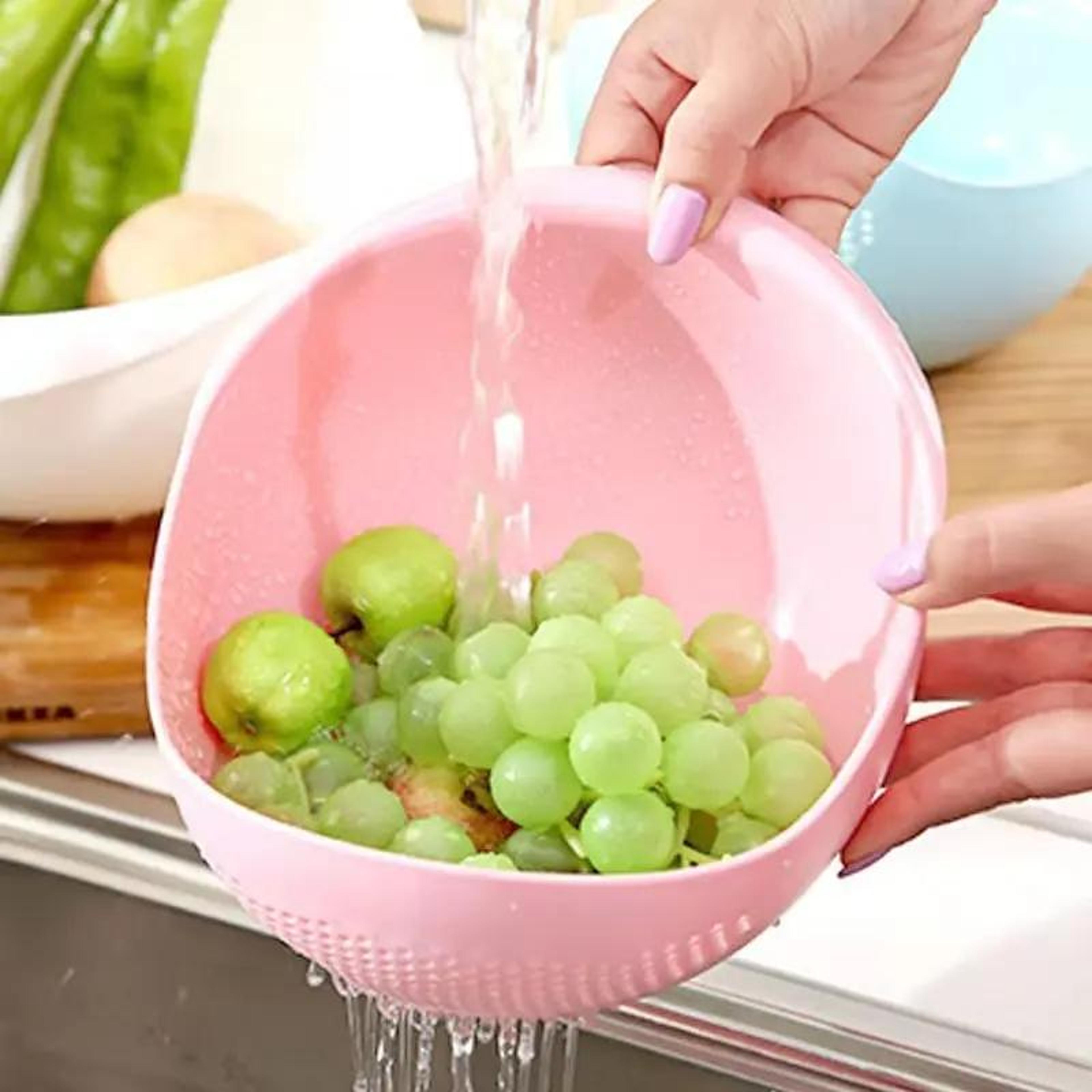 Multifunctional Rice Washing Bowl  QuickDrain Kitchen Colander 7
