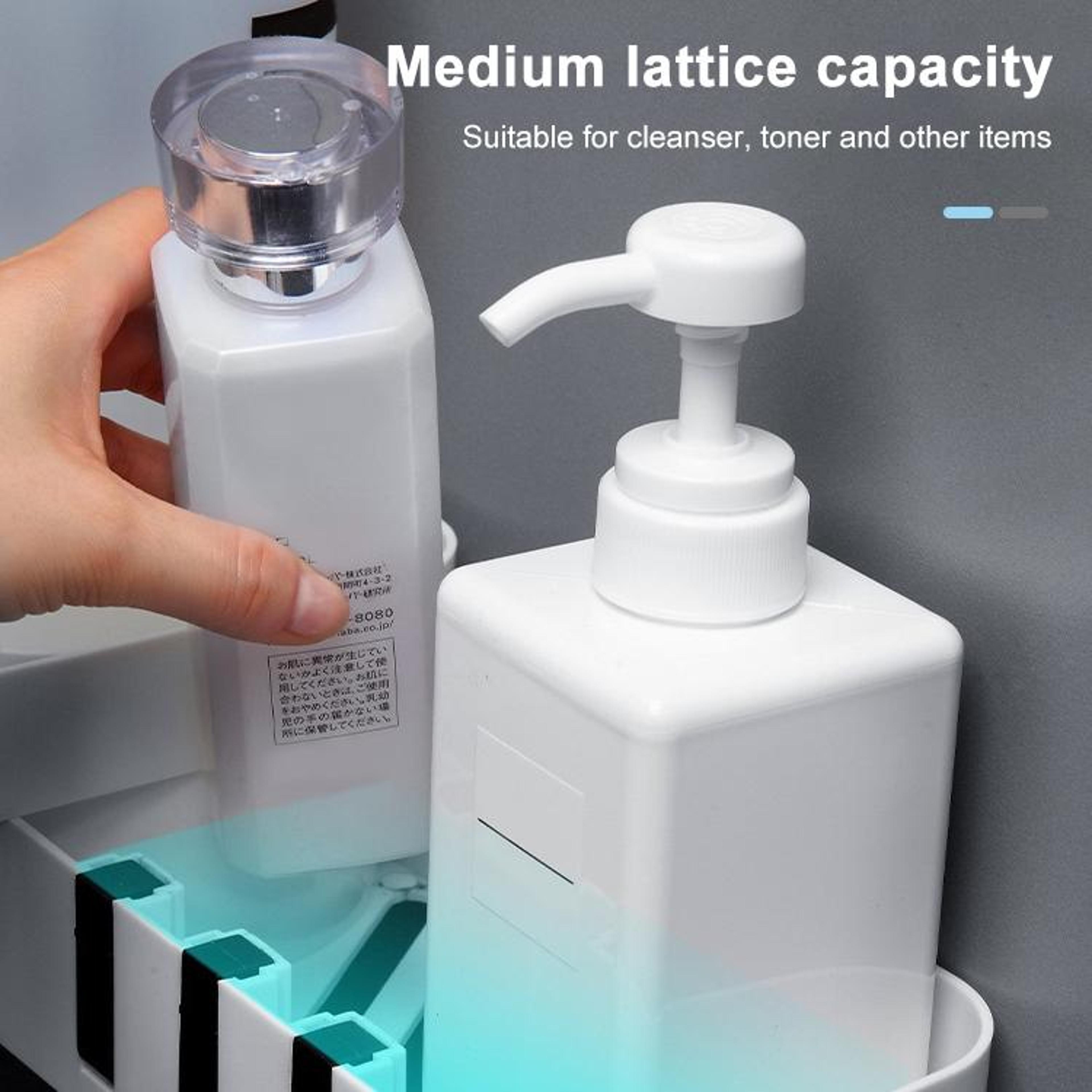 2PCS Rotating Corner Shower Shelf Organizer Set With Hidden Hooks And NoDrill Wall Mount 6