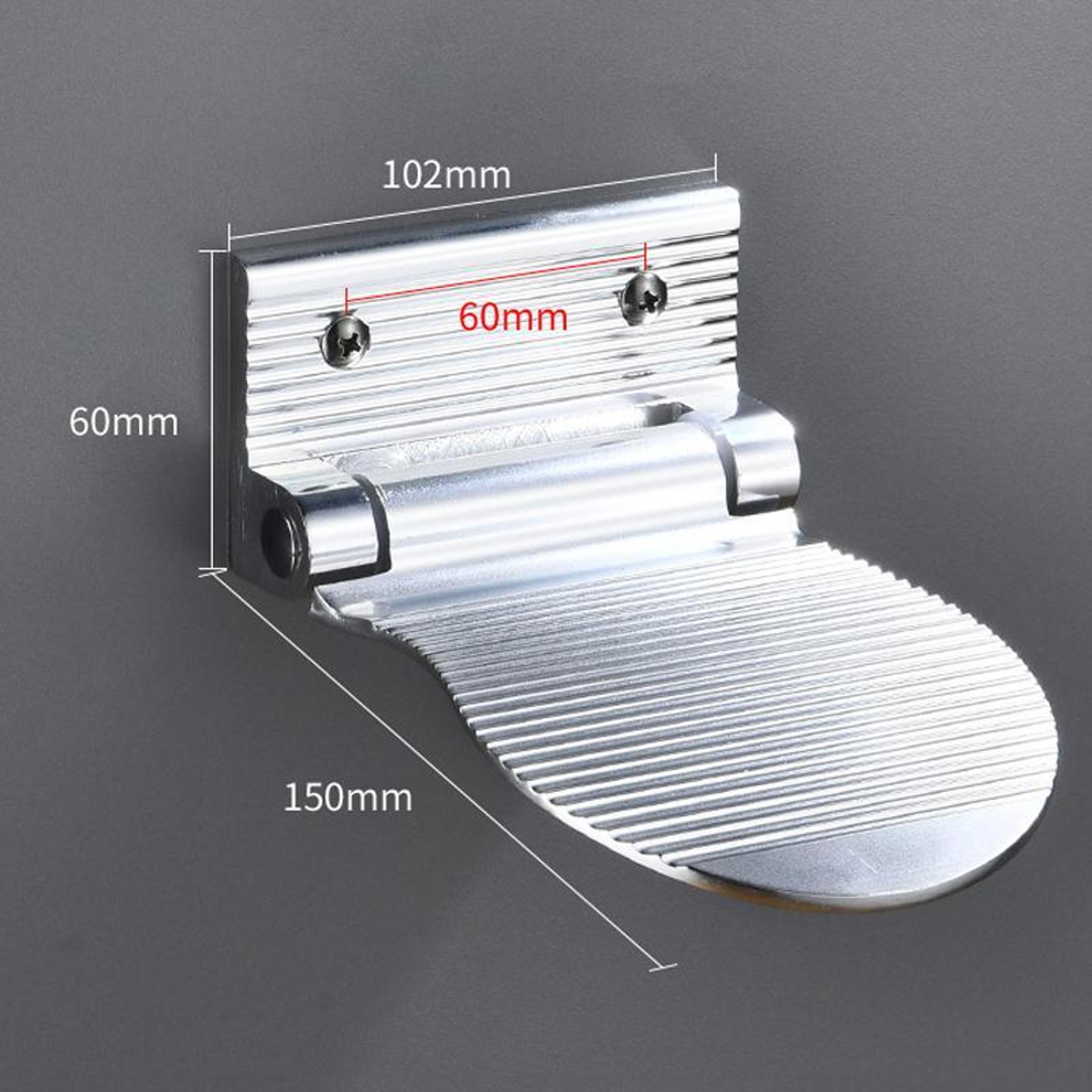 Space Aluminum Bathroom Step Stool AntiSlip Shower Footrest For Pregnant Women  ElderlyBlack 4