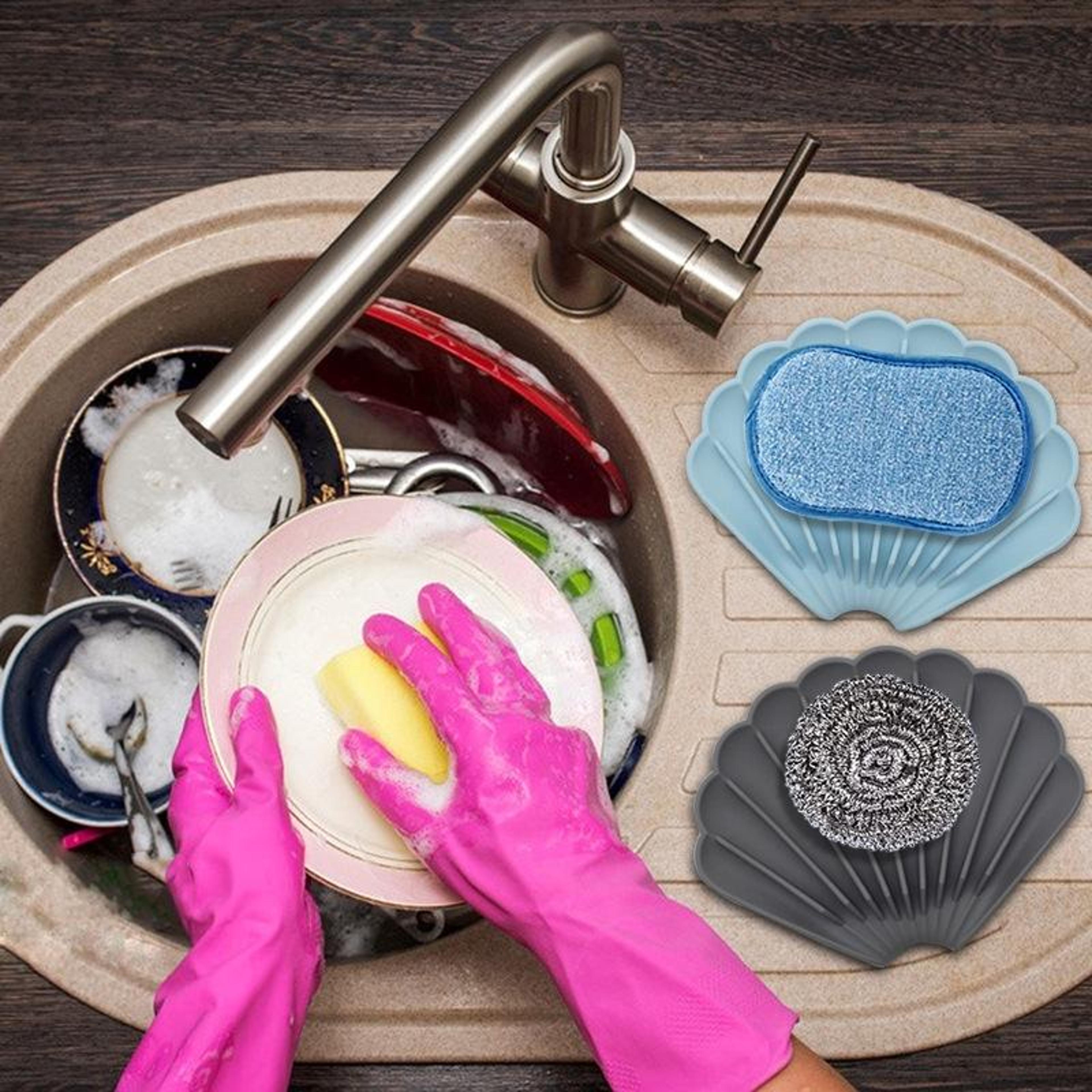 SelfDraining Silicone Soap Dish NonSlip Soap Saver Tray 5