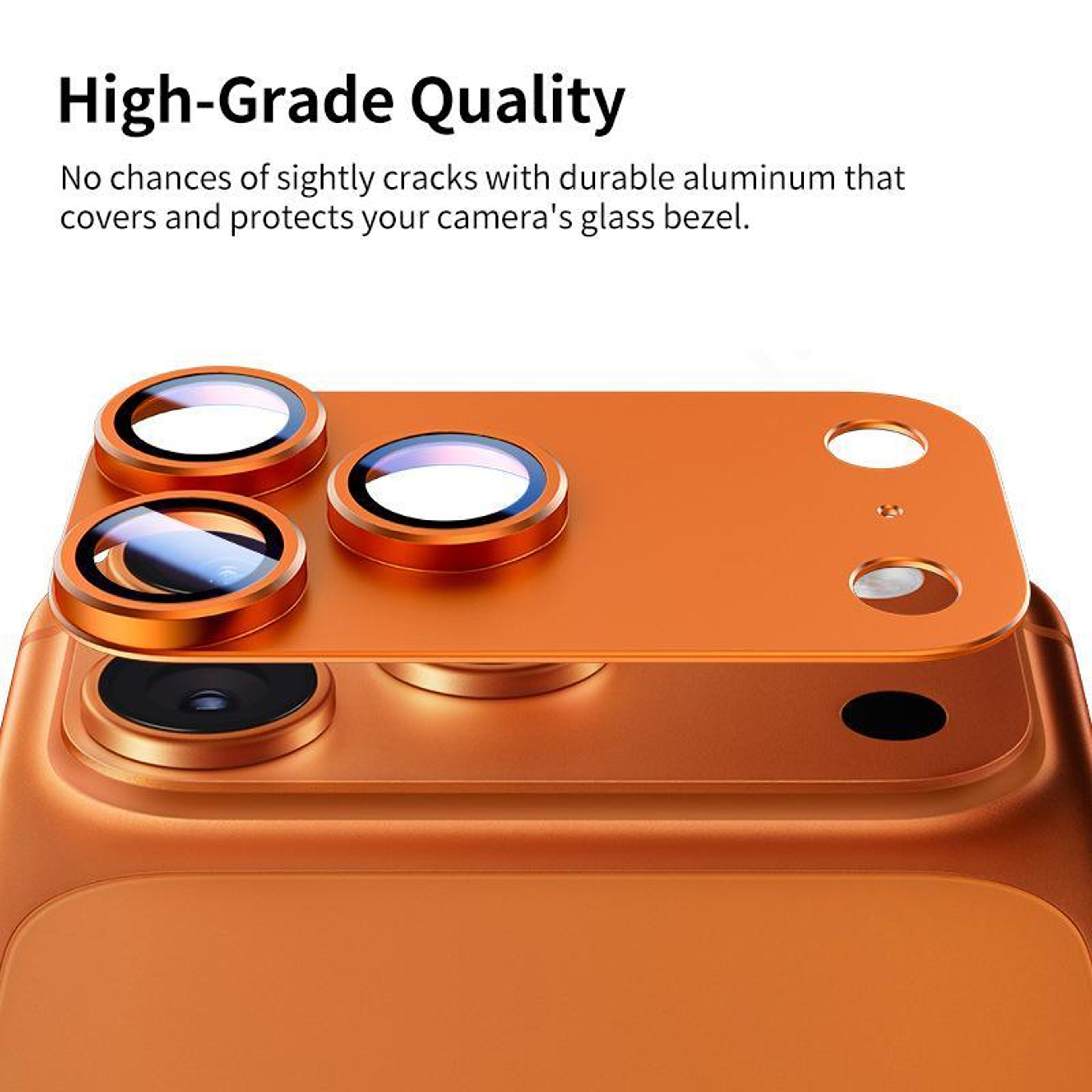 HD Camera Lens Protector For IPhone 17 Pro With Frosted Metal Ring 5