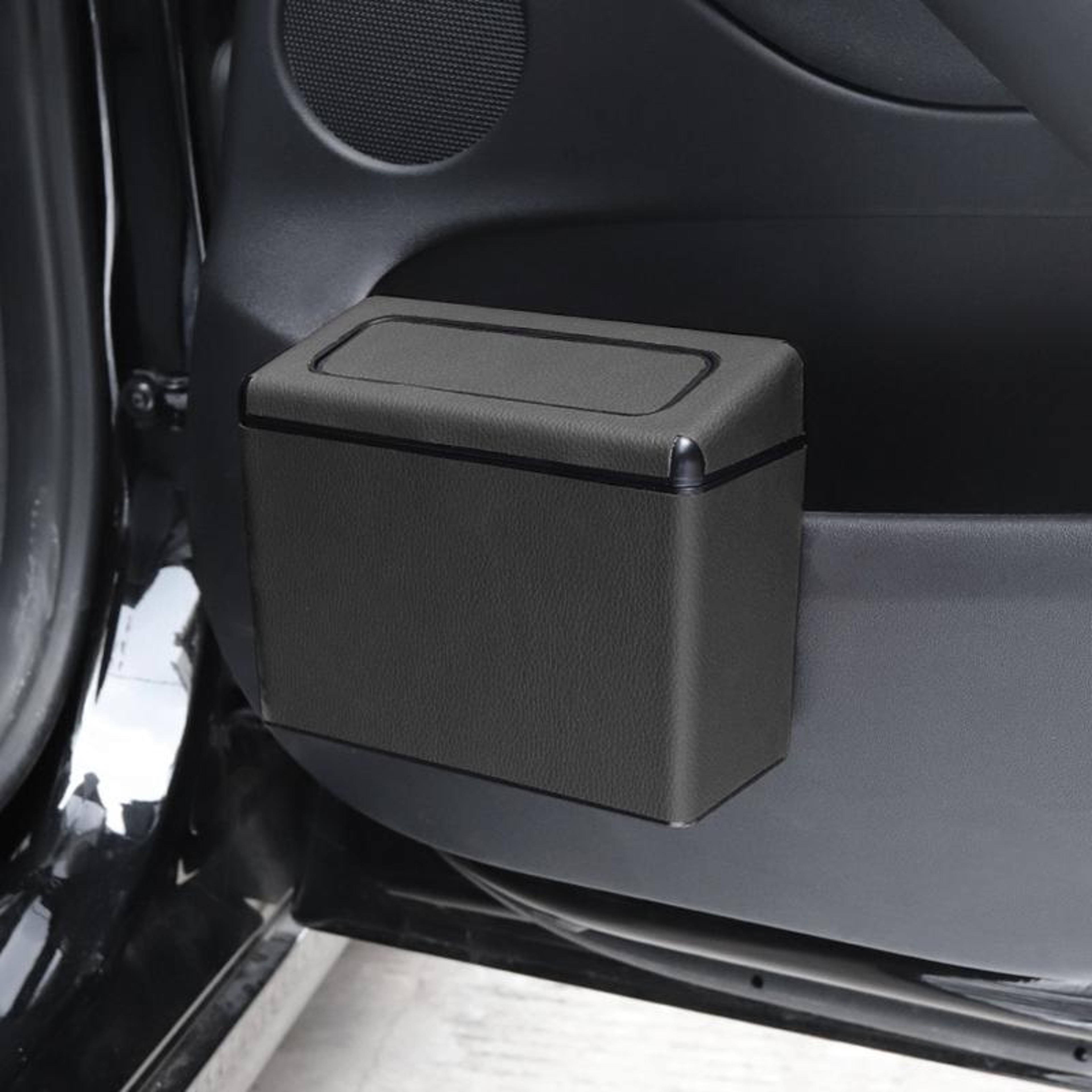 Leakproof Car Trash Can  Organizer With Flip Lid 0