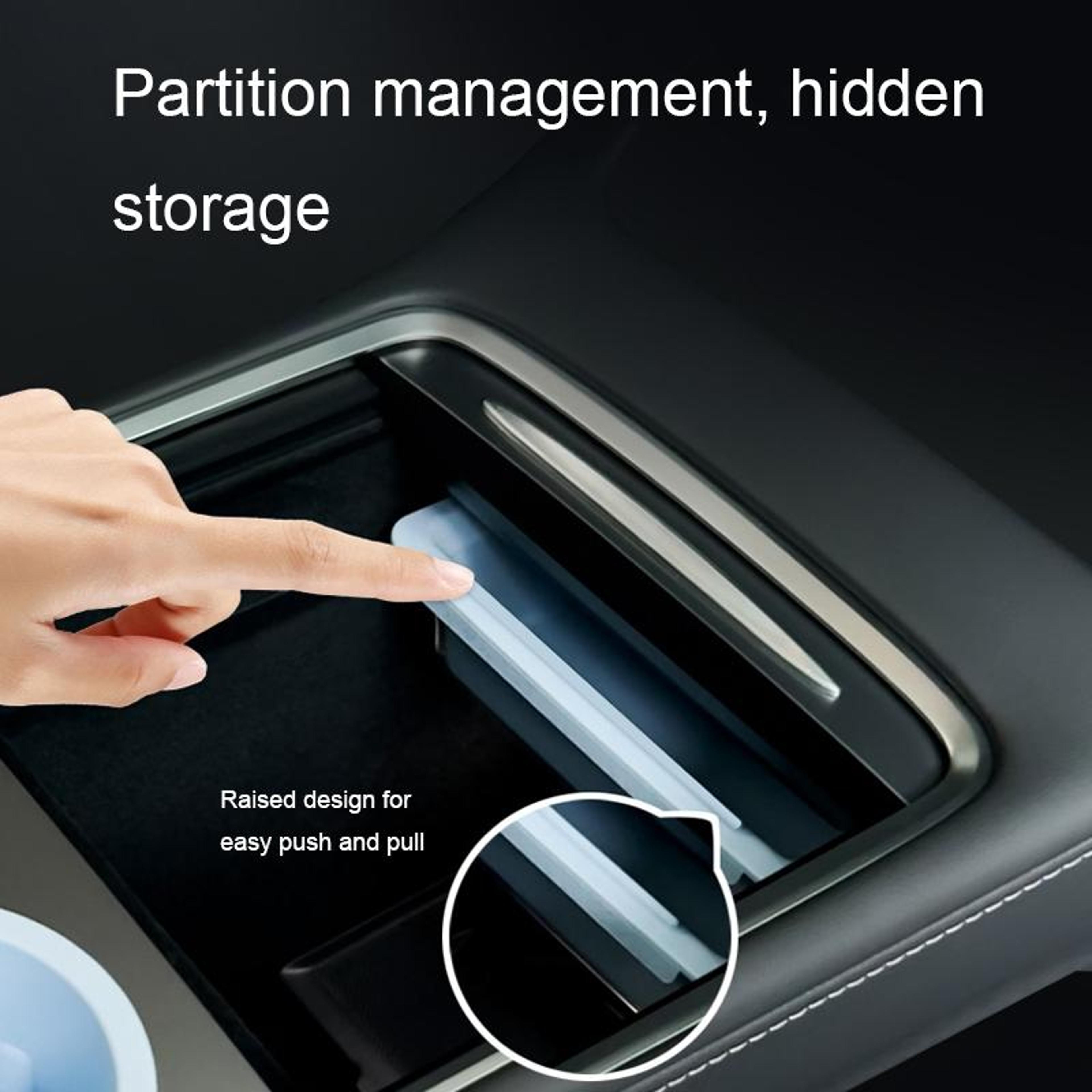 Tesla Model 3Y Hidden Armrest Storage Organizer Box With CustomFit Center Console Tray 6