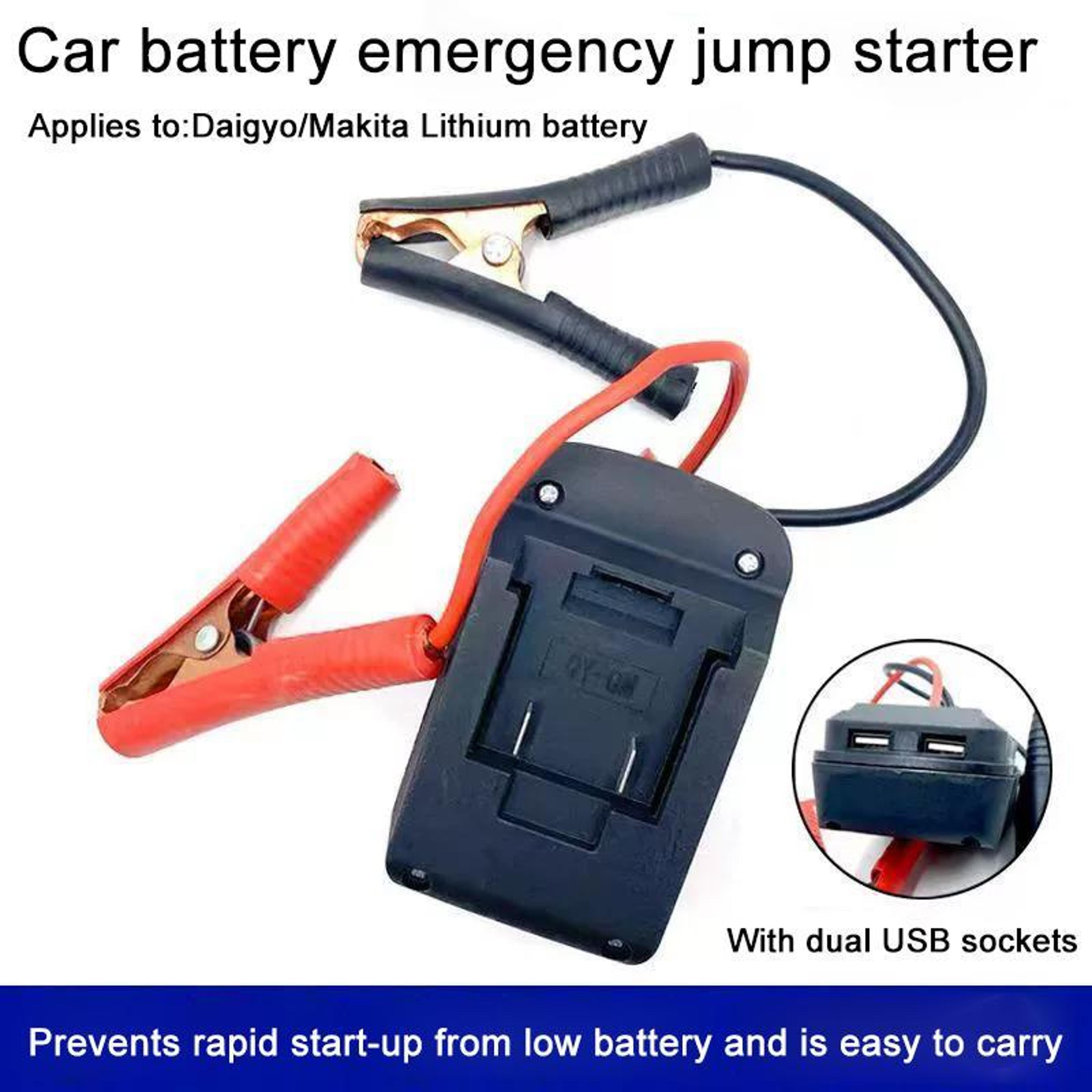 Portable Car Battery Jump Starter Adapter Cable 2