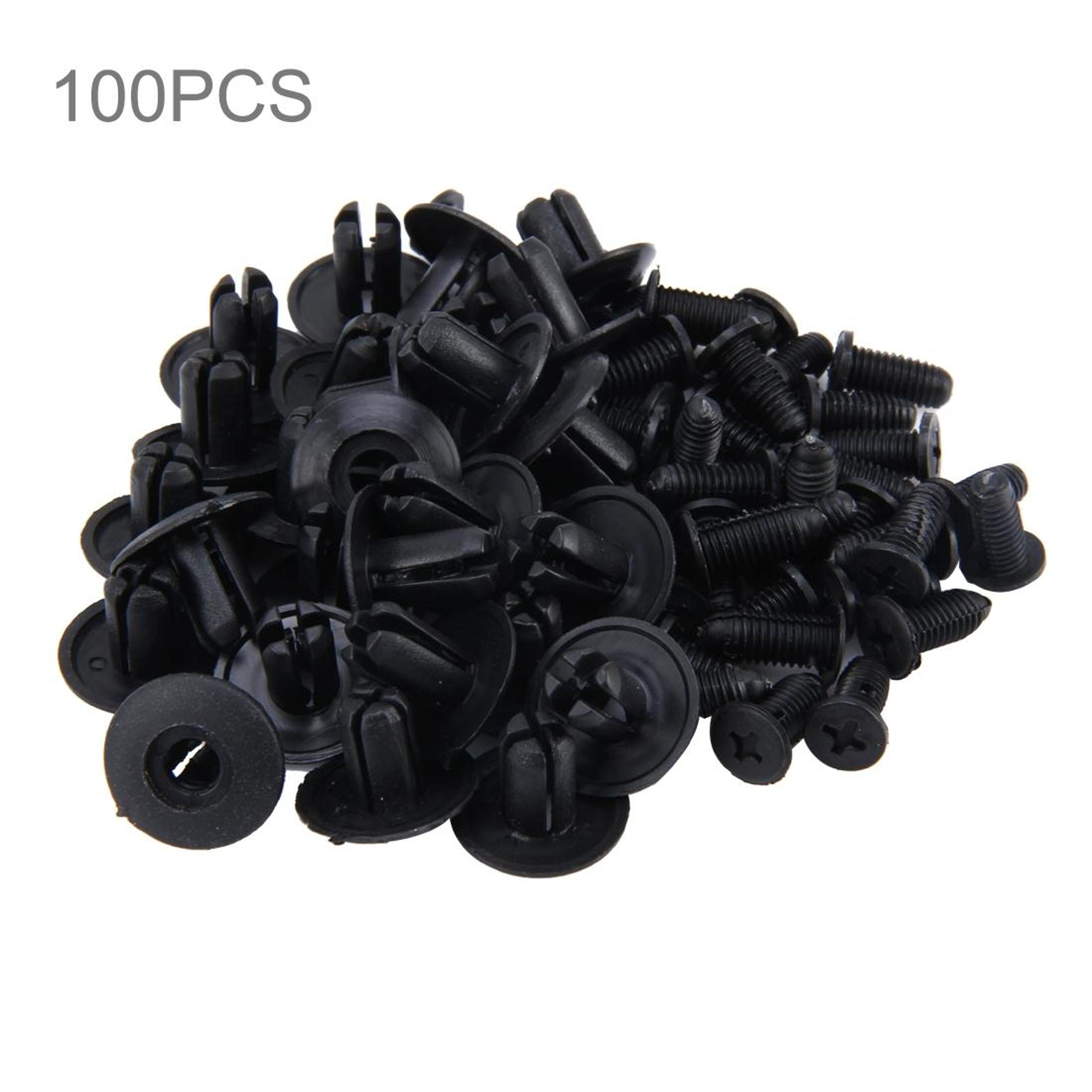Universal Auto Body Push Rivet Clips Set 100PCS Plastic Fastener Retainers For Bumpers  Fender Pane 2