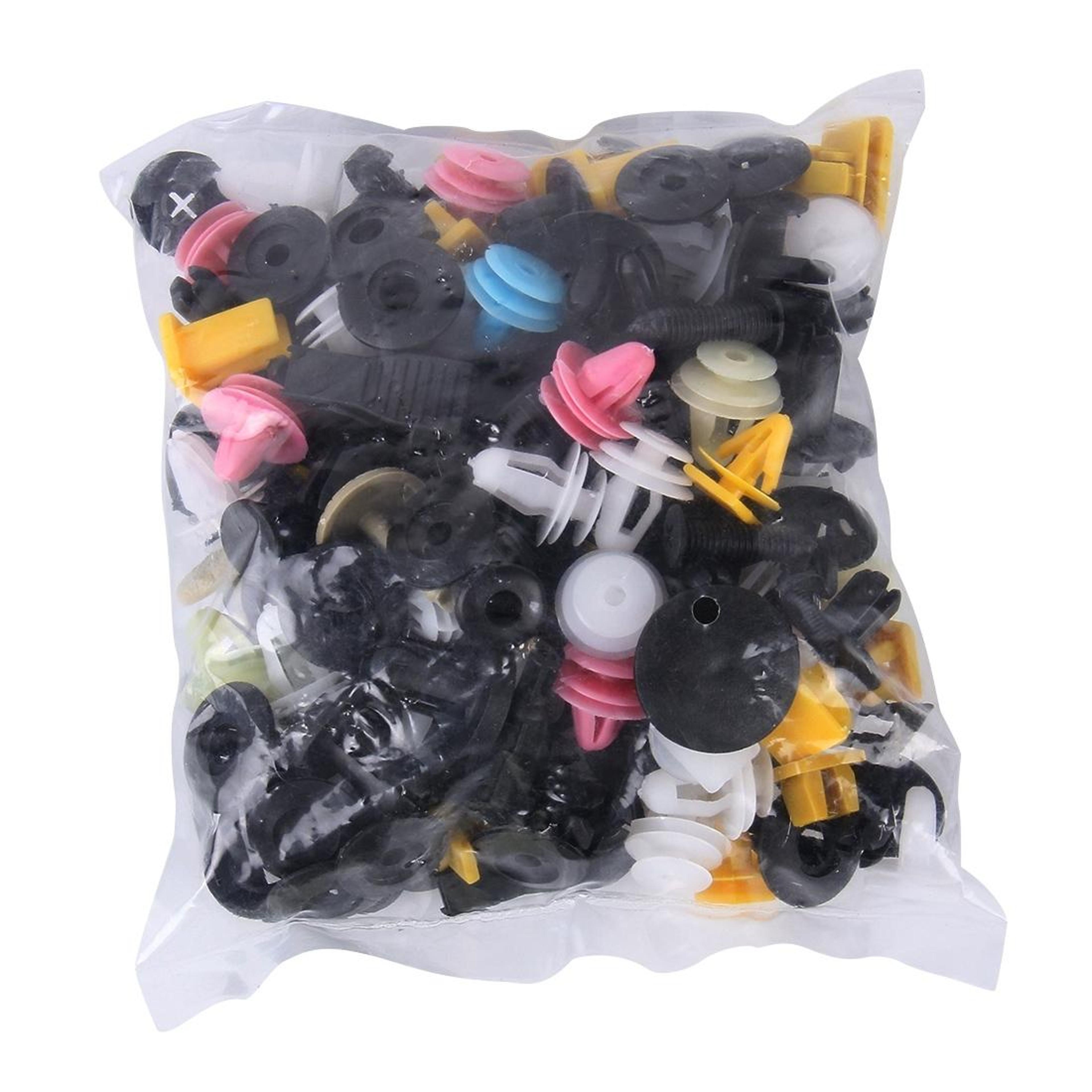 Universal Auto Body Push Rivet Clips Set 100PCS Plastic Fastener Retainers For Bumpers  Fender Pane 4