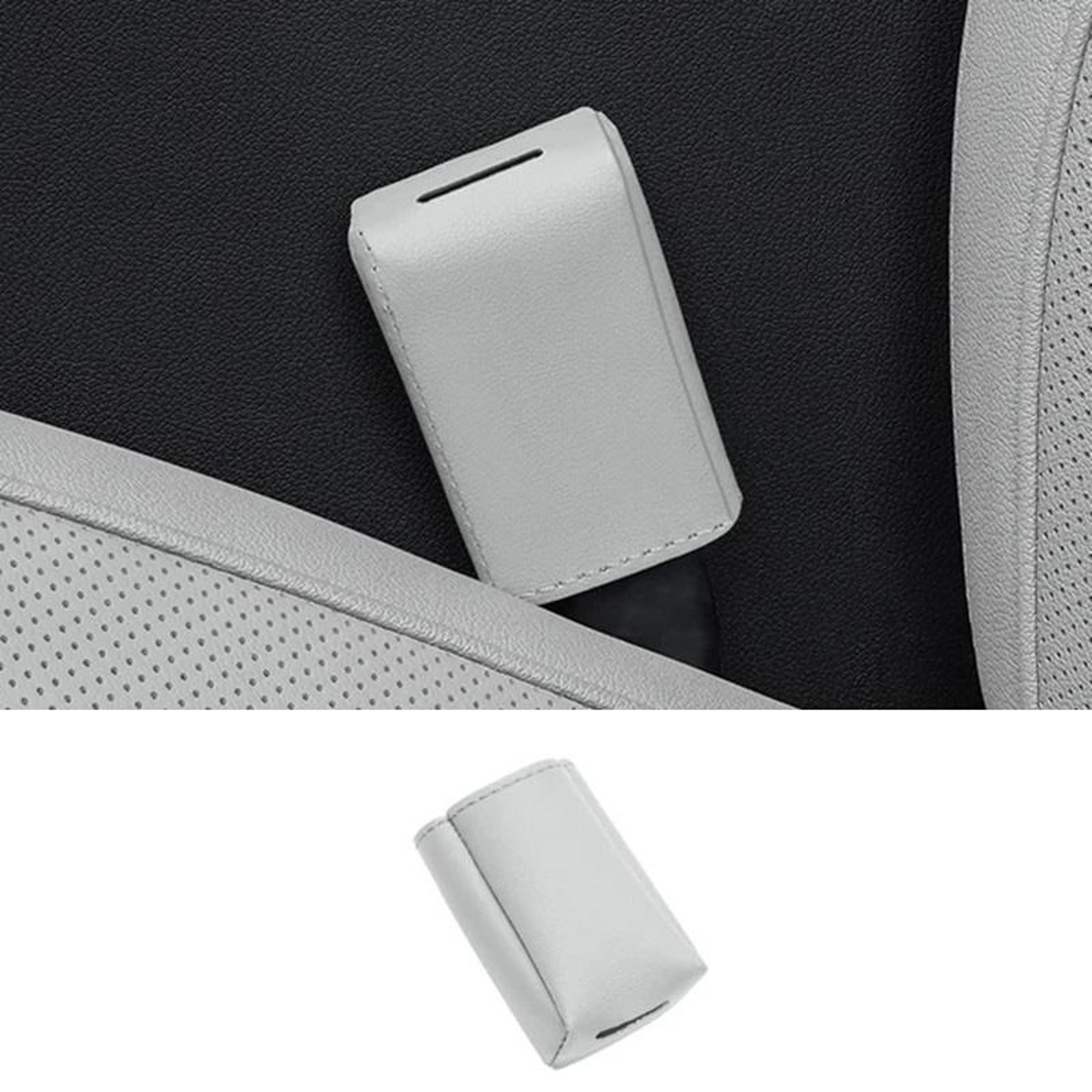 Premium Leather Car Seat Belt Buckle Cover  Protector For Universal Vehicle Interiors 8