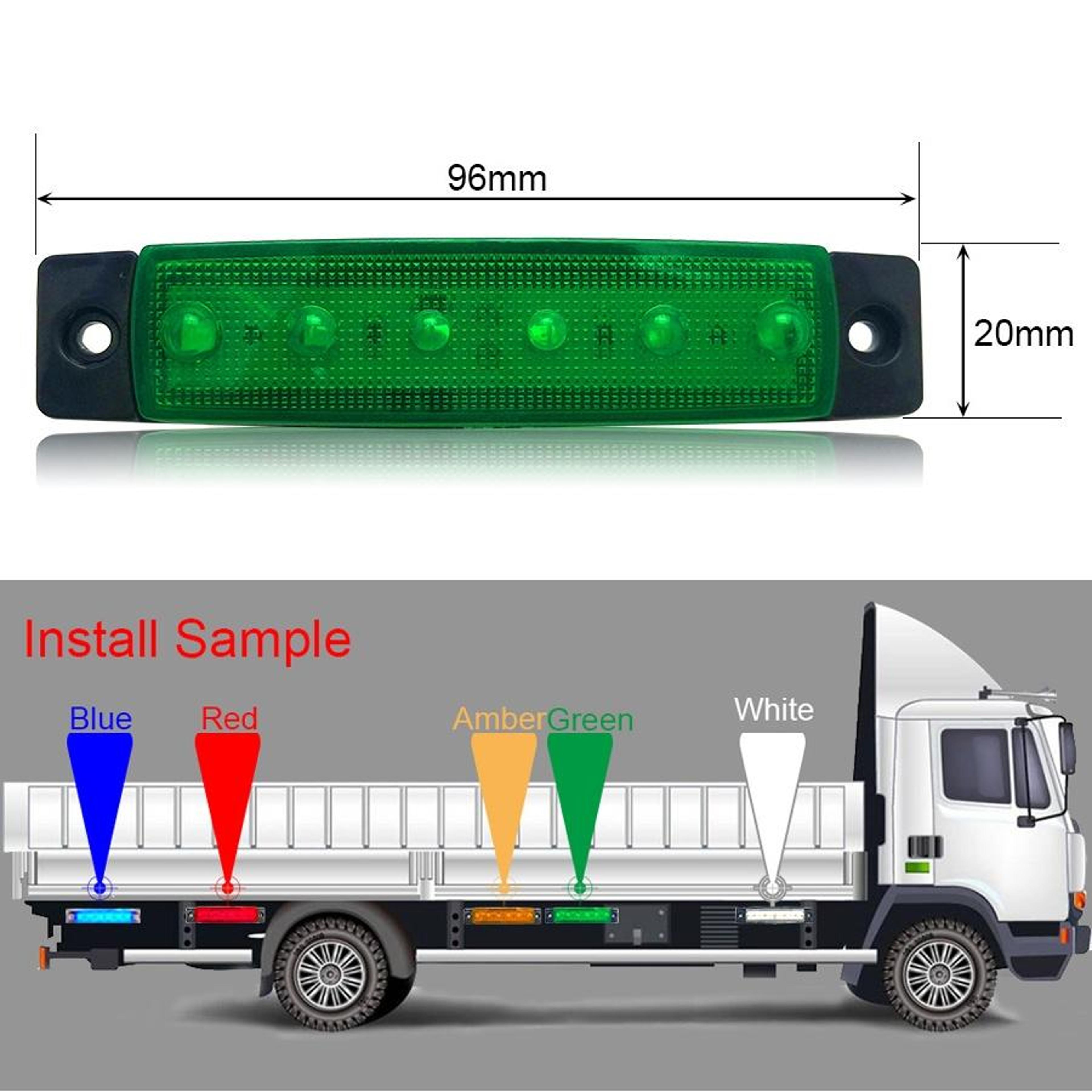 LED Side Marker Trailer Lights 4Pack 6SMD Waterproof Clearance Lamps For Trucks  Trailers 2