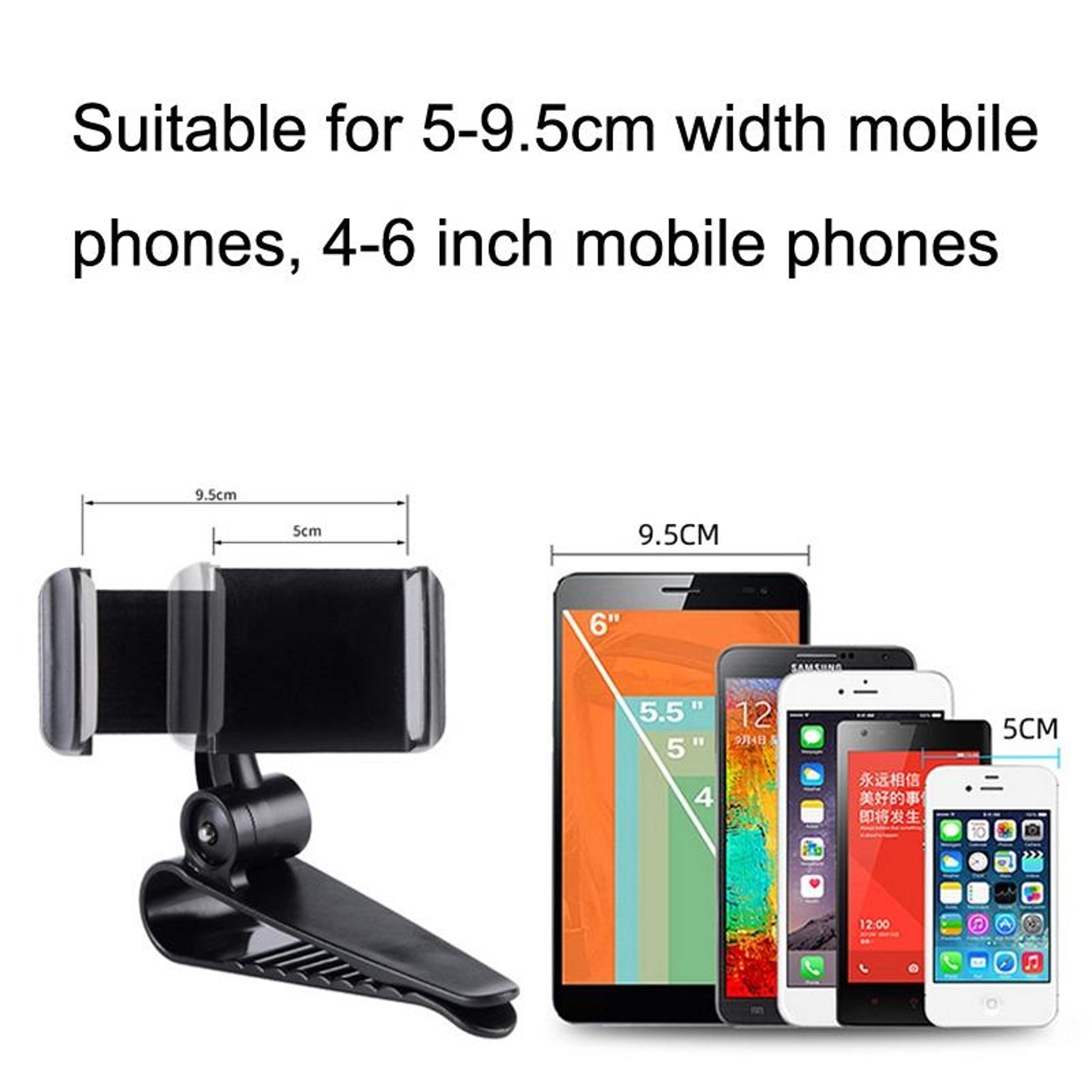 360 Rotating Car Phone Holder Sun Visor Mount For Safe HandsFree Driving 3