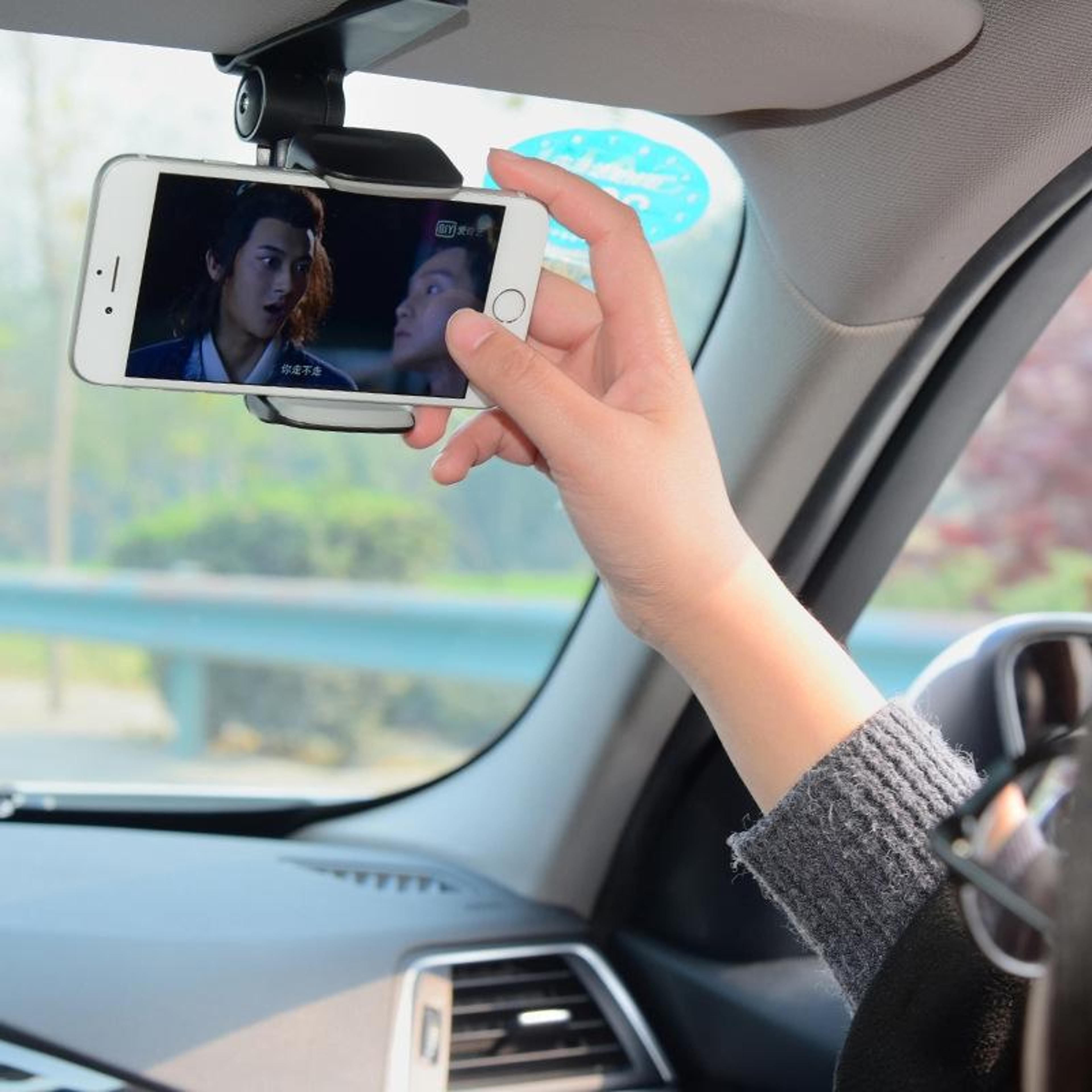 360 Rotating Car Phone Holder Sun Visor Mount For Safe HandsFree Driving 4