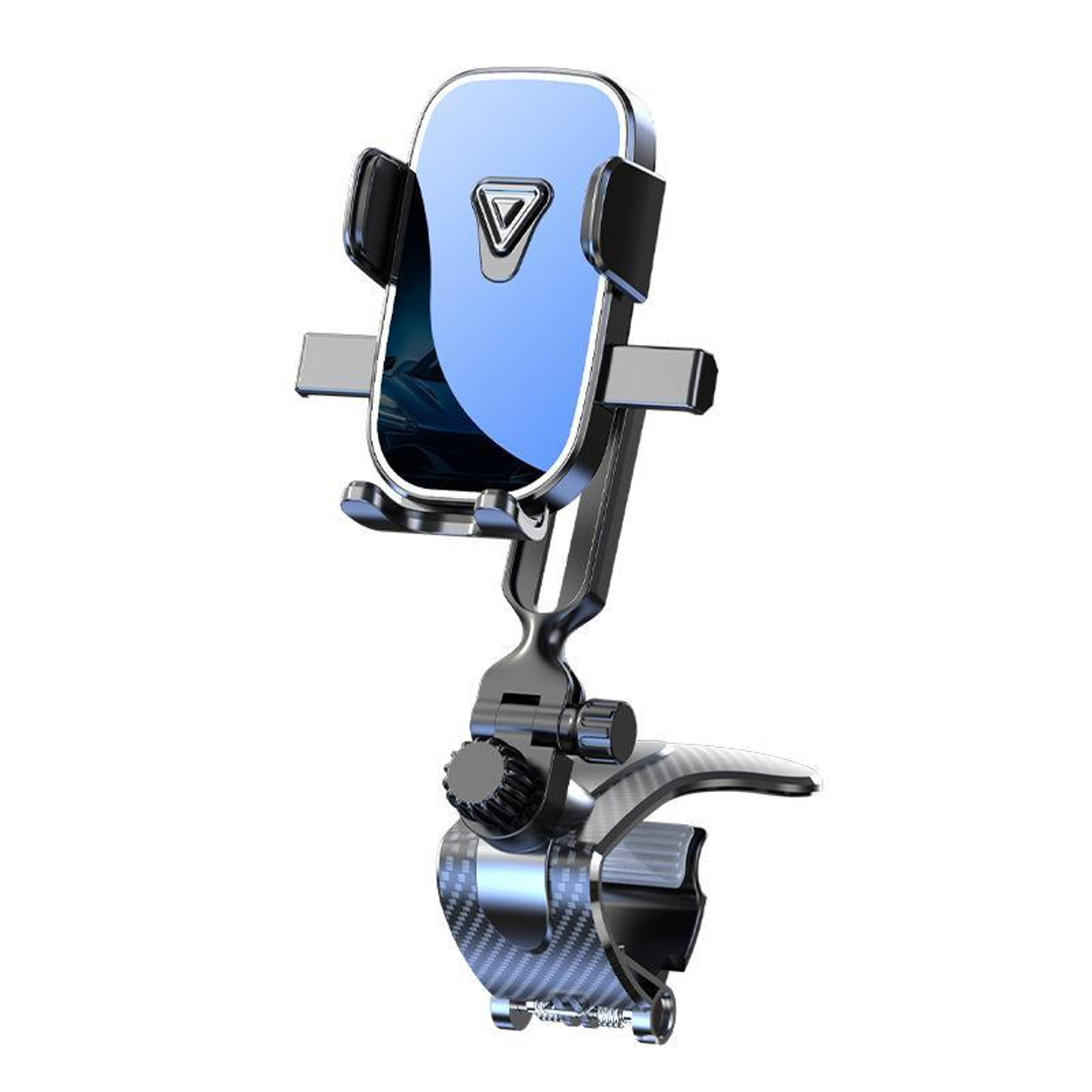 360° dashboard car phone holder with auto-clamp secure mount