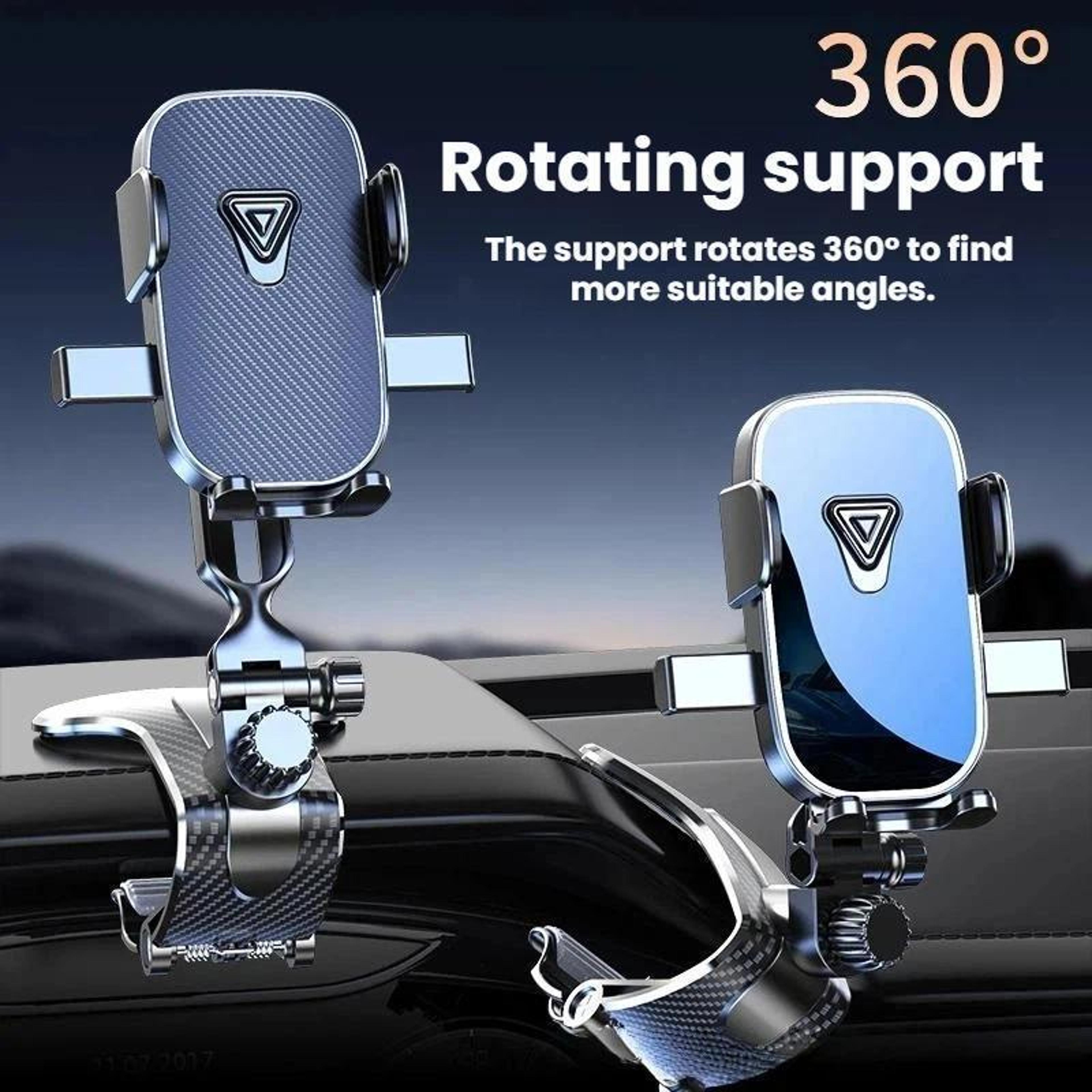360 Dashboard Car Phone Holder With AutoClamp Secure Mount 1