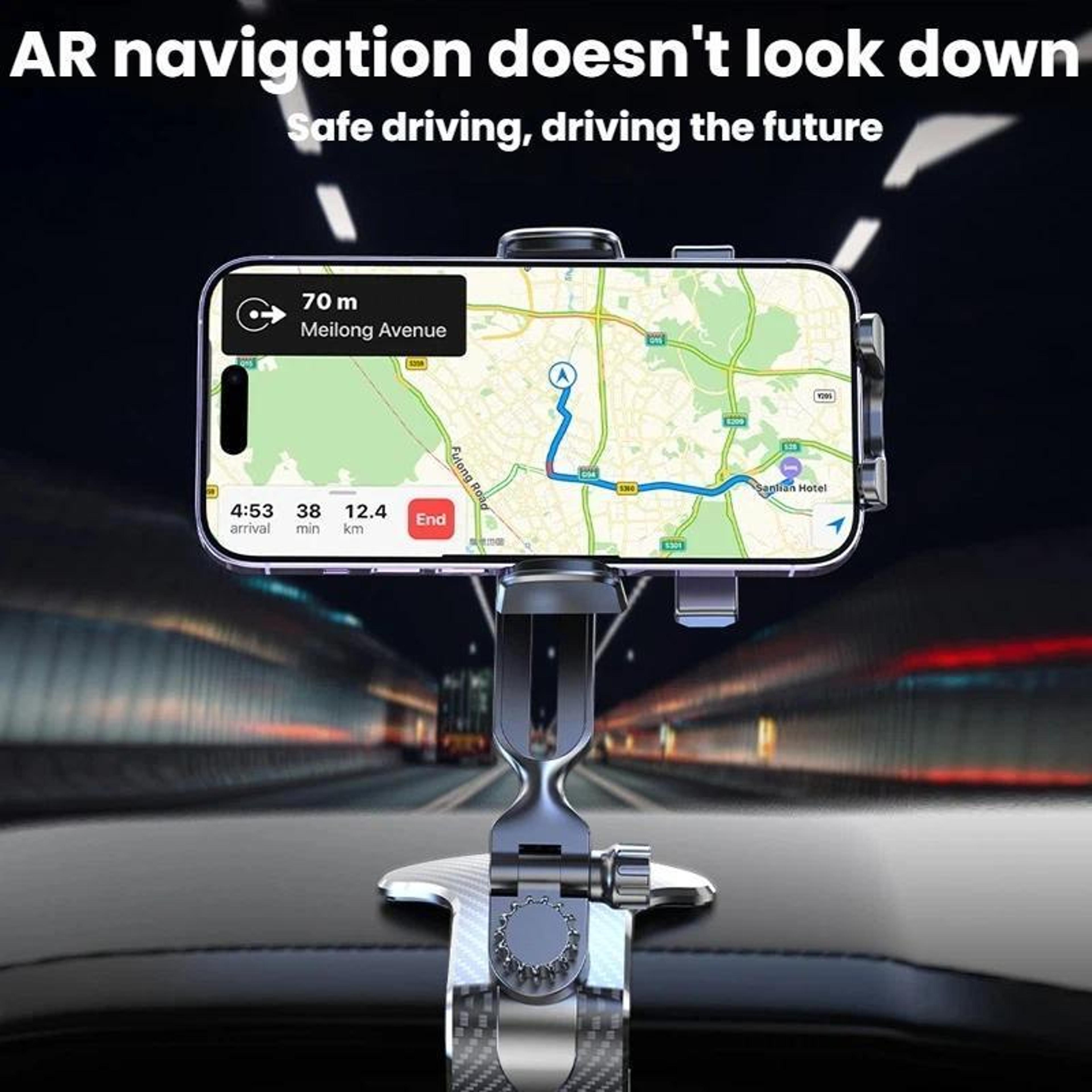 360 Dashboard Car Phone Holder With AutoClamp Secure Mount 4