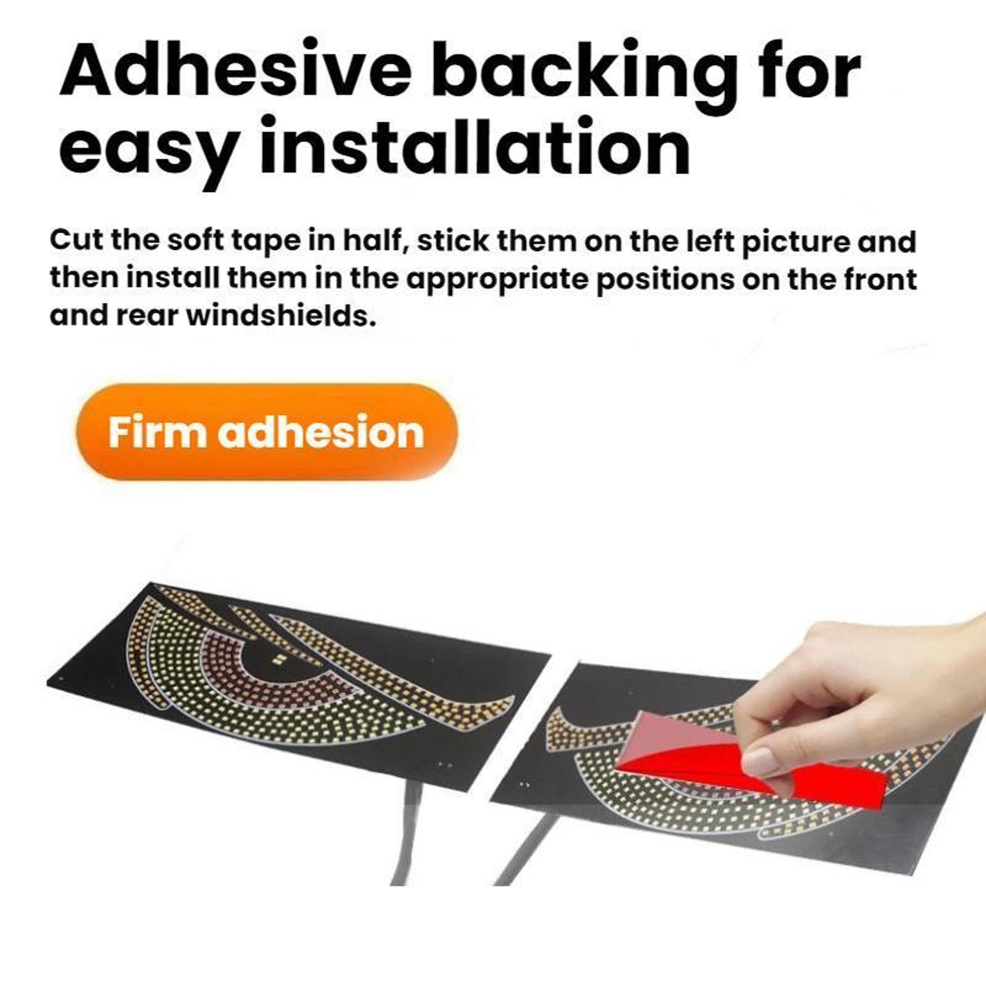 USB Demon Eye Car Windshield LED Light Sticker With Dynamic Flash Modes 2