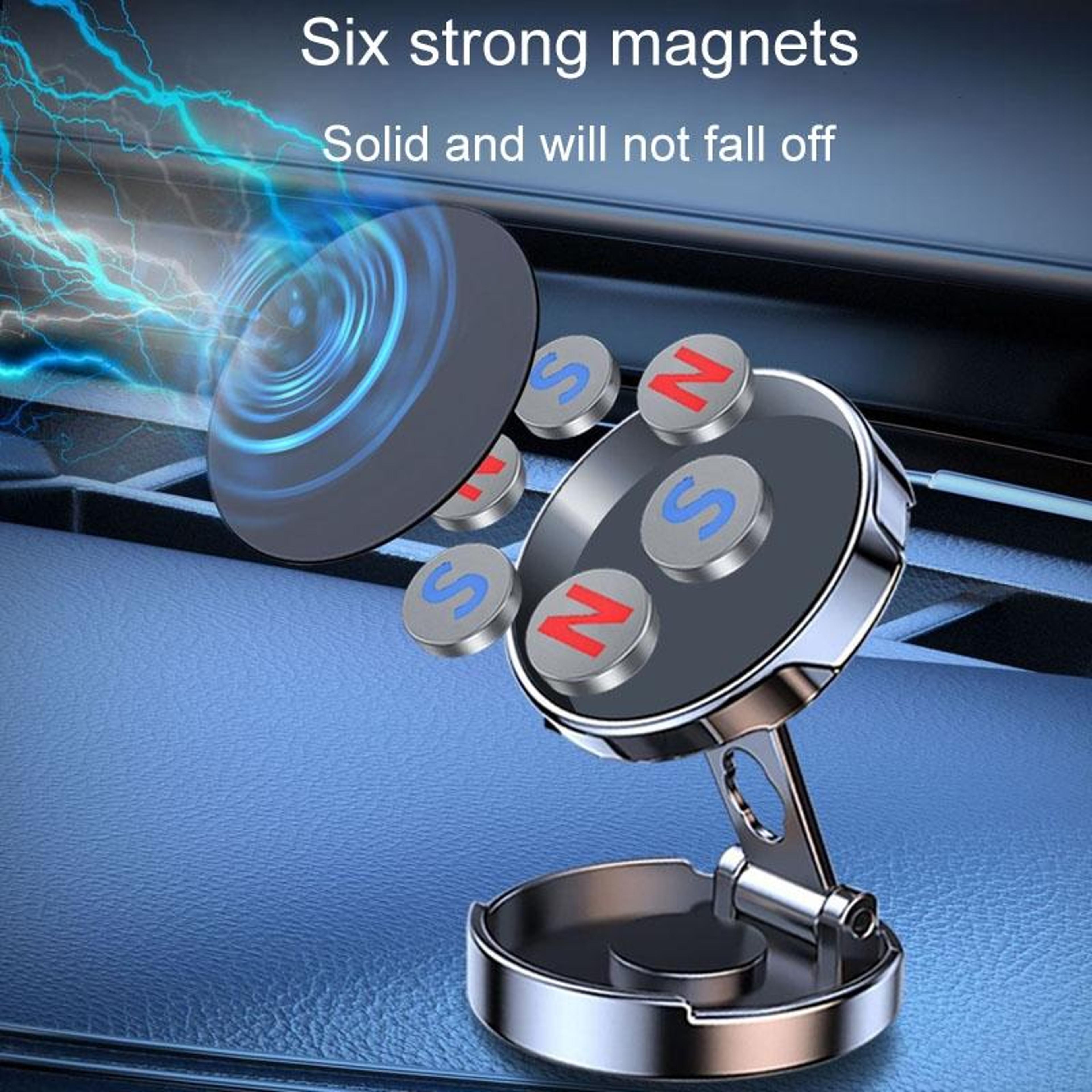 Magnetic Car Phone Holder Foldable Dashboard Mount With 360 Rotation 2