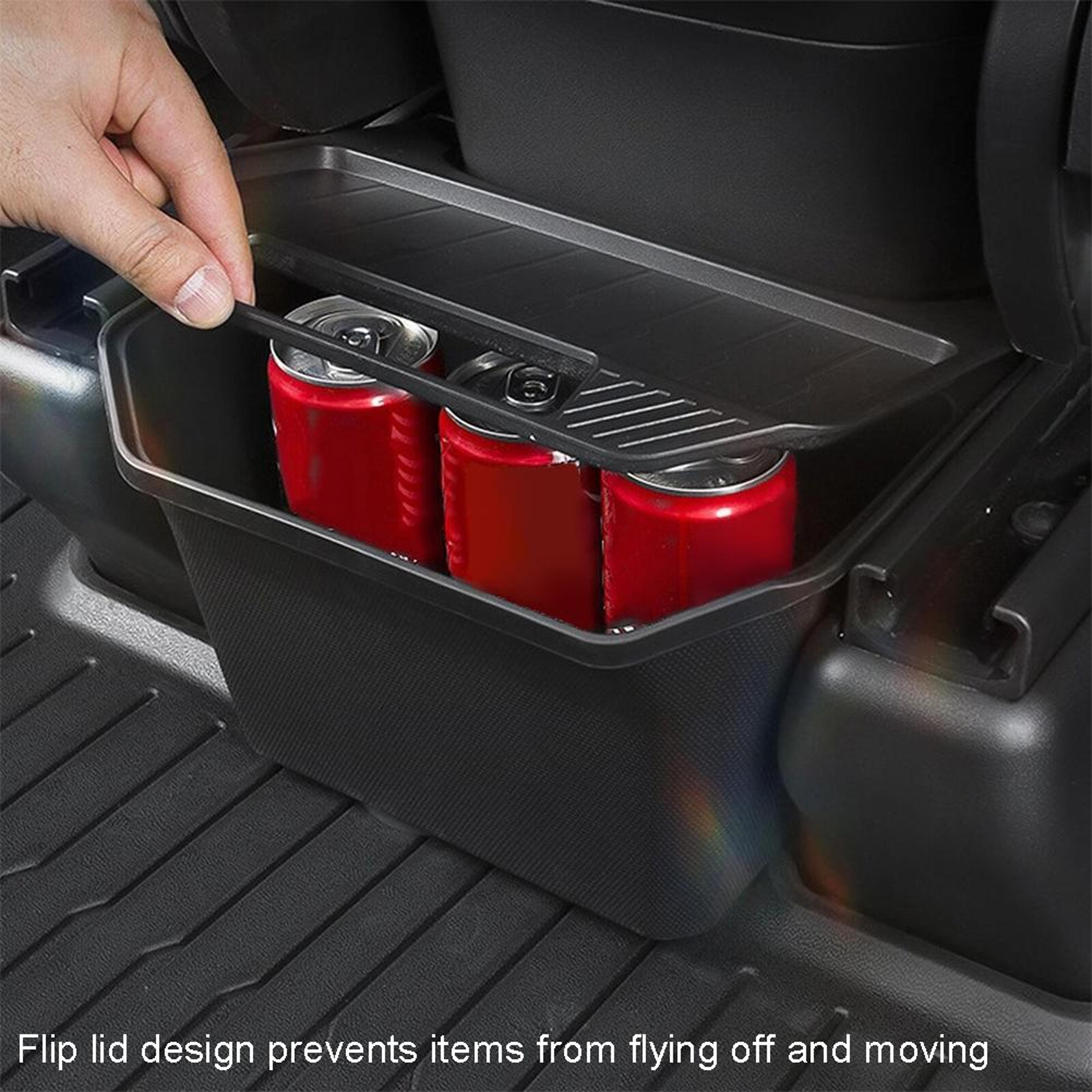 Tesla Model Y Rear Console Trash Bin  Storage Organizer With Lid 8