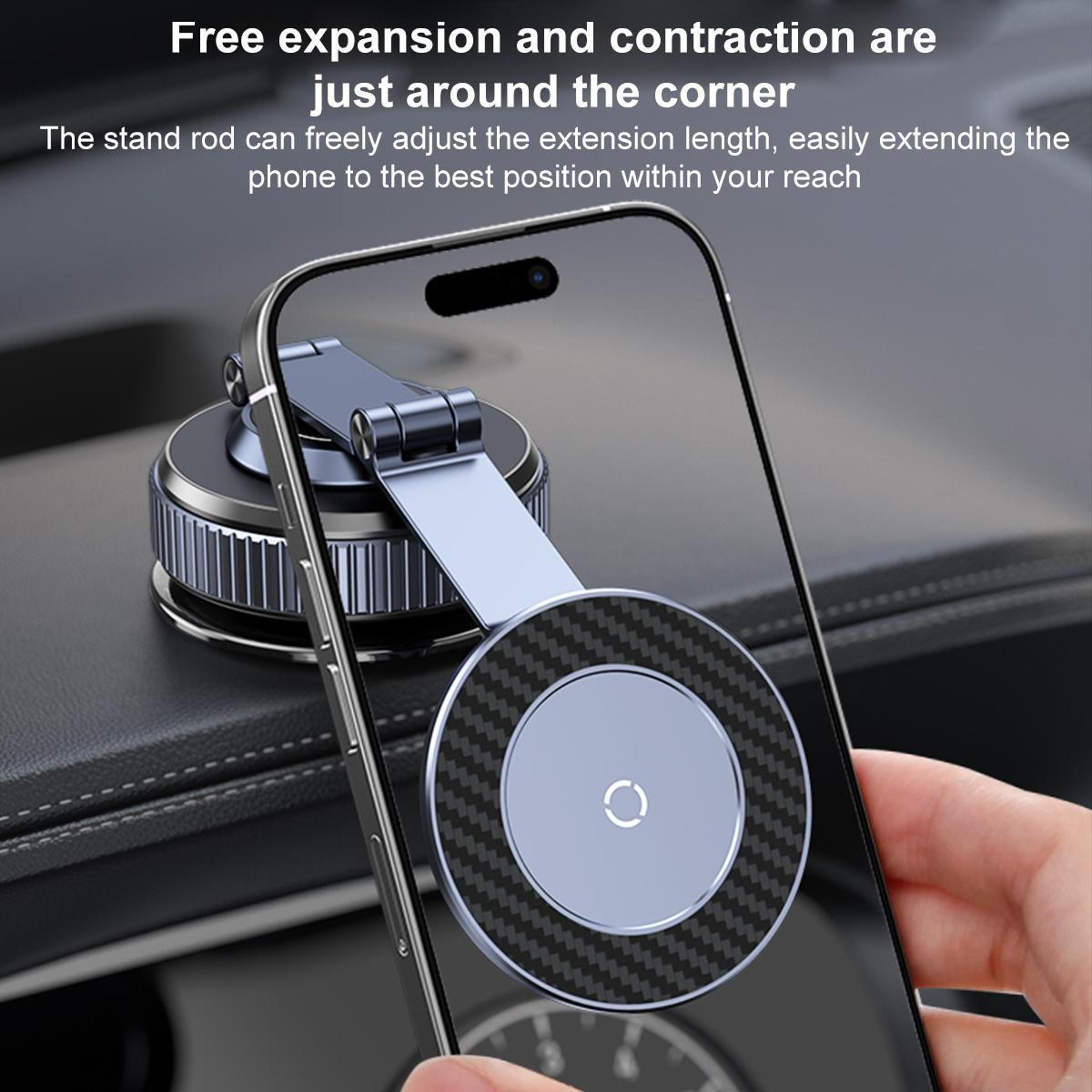 360 Magnetic Car Phone Mount With Vacuum Suction Cup Holder 3