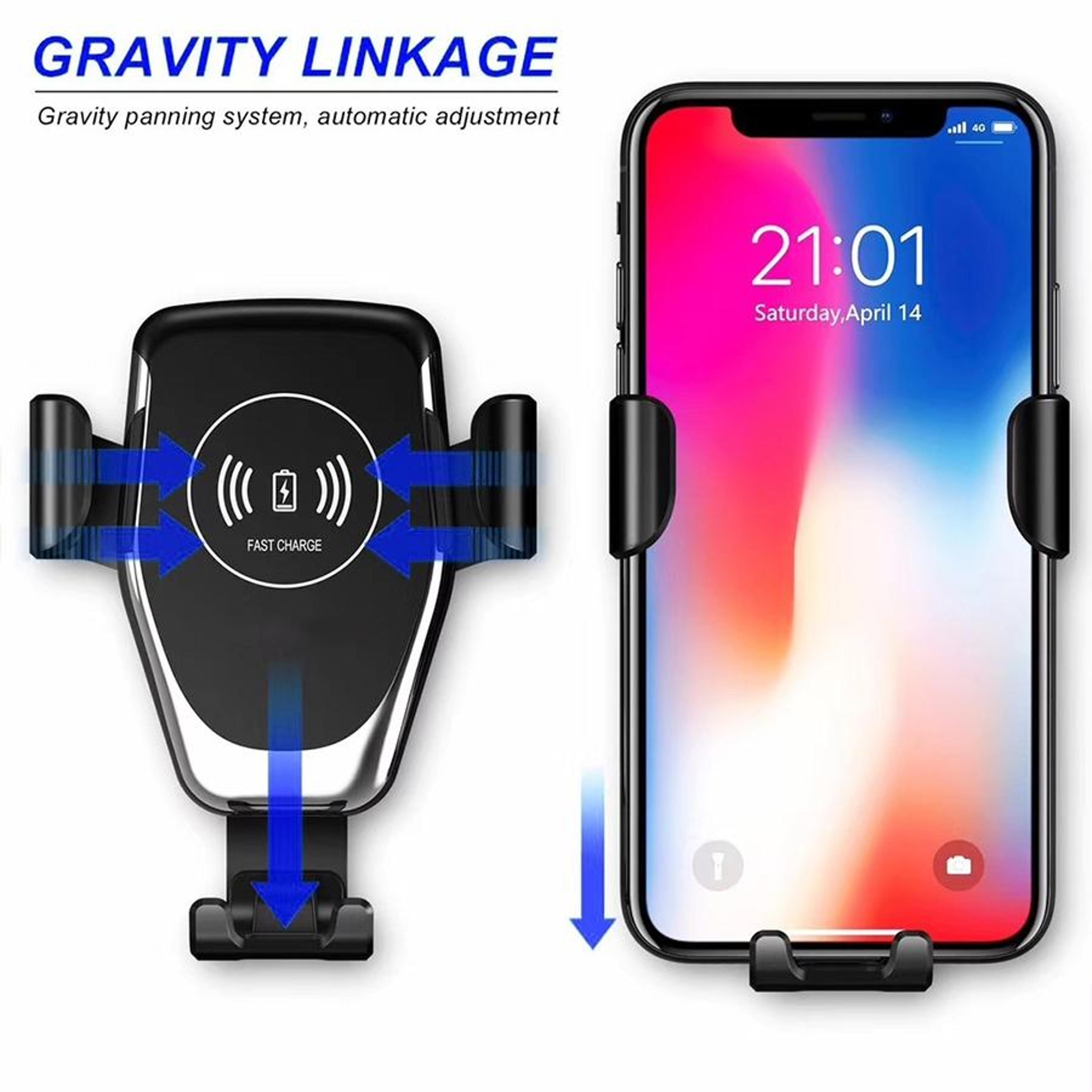 Magnetic Grip Gravity Wireless Car Charger Mount For Safe HandsFree Driving 8