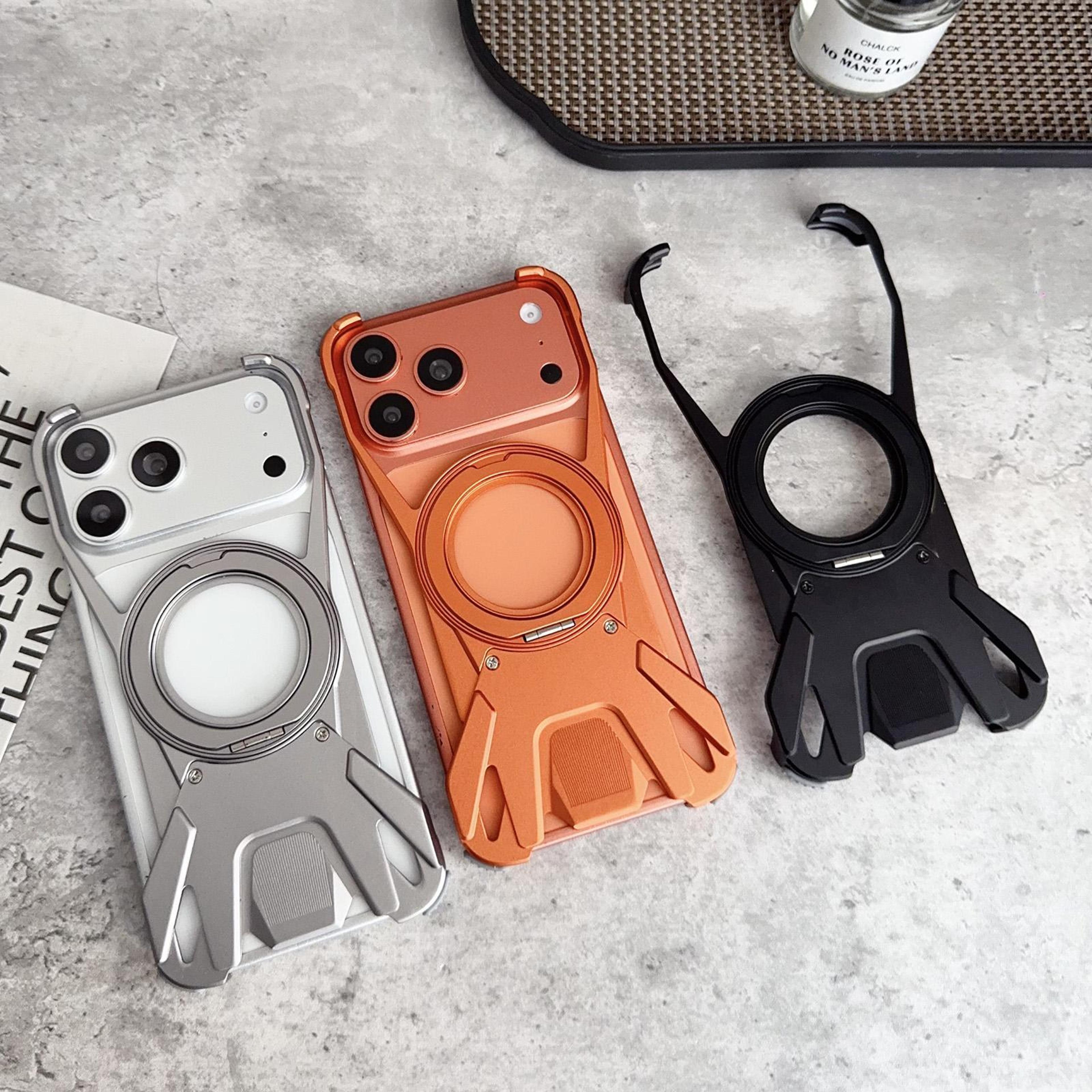 Racing Metal Case For IPhone 17 Pro Or 17 Pro Max With 360 Rotating Stand  Magnetic Charging 0