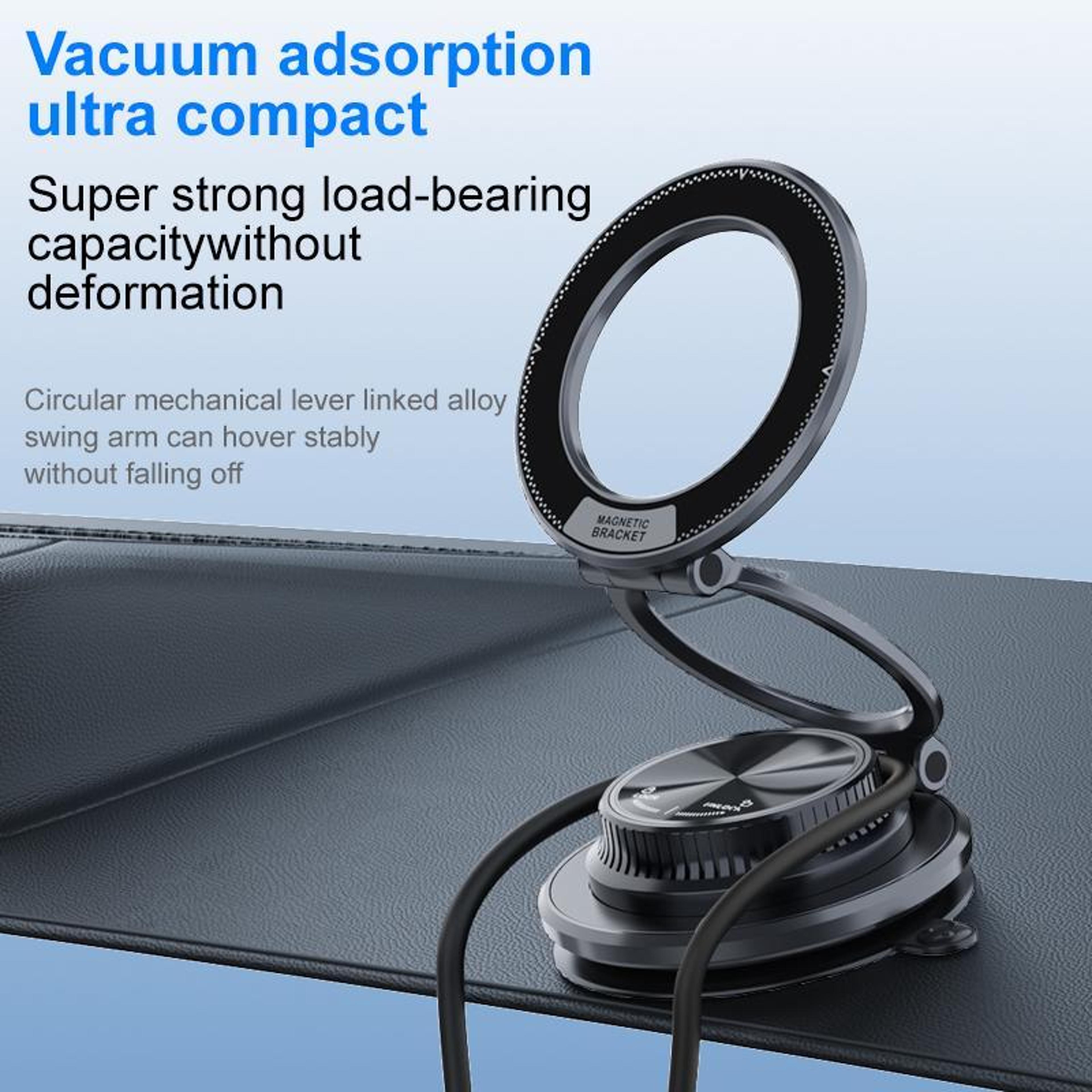 Magnetic Dashboard Phone Mount With 360 Rotation  Foldable Suction Cup Holder 4