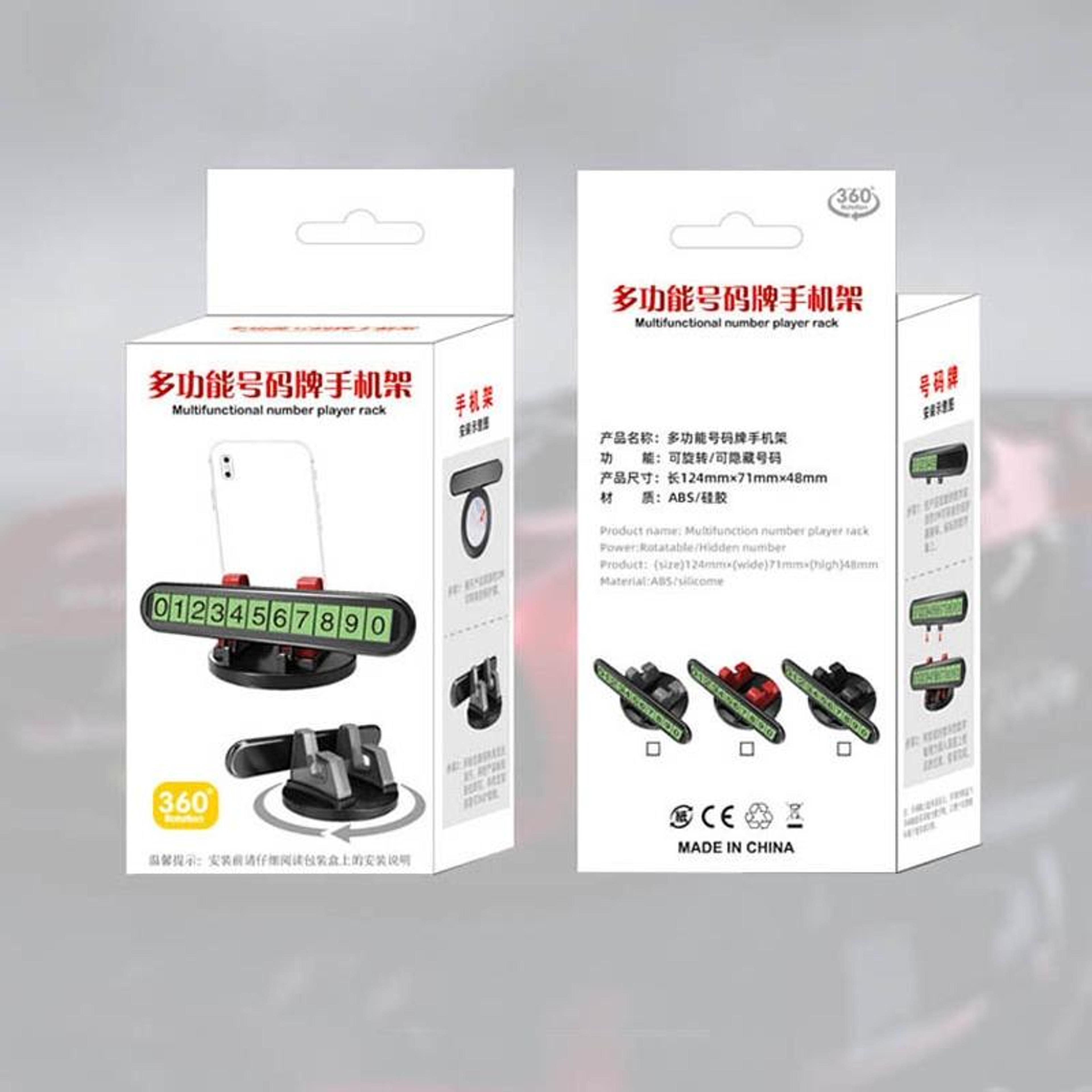 2in1 Car Phone Holder  Temporary Parking Number Plate Dashboard Mount 8