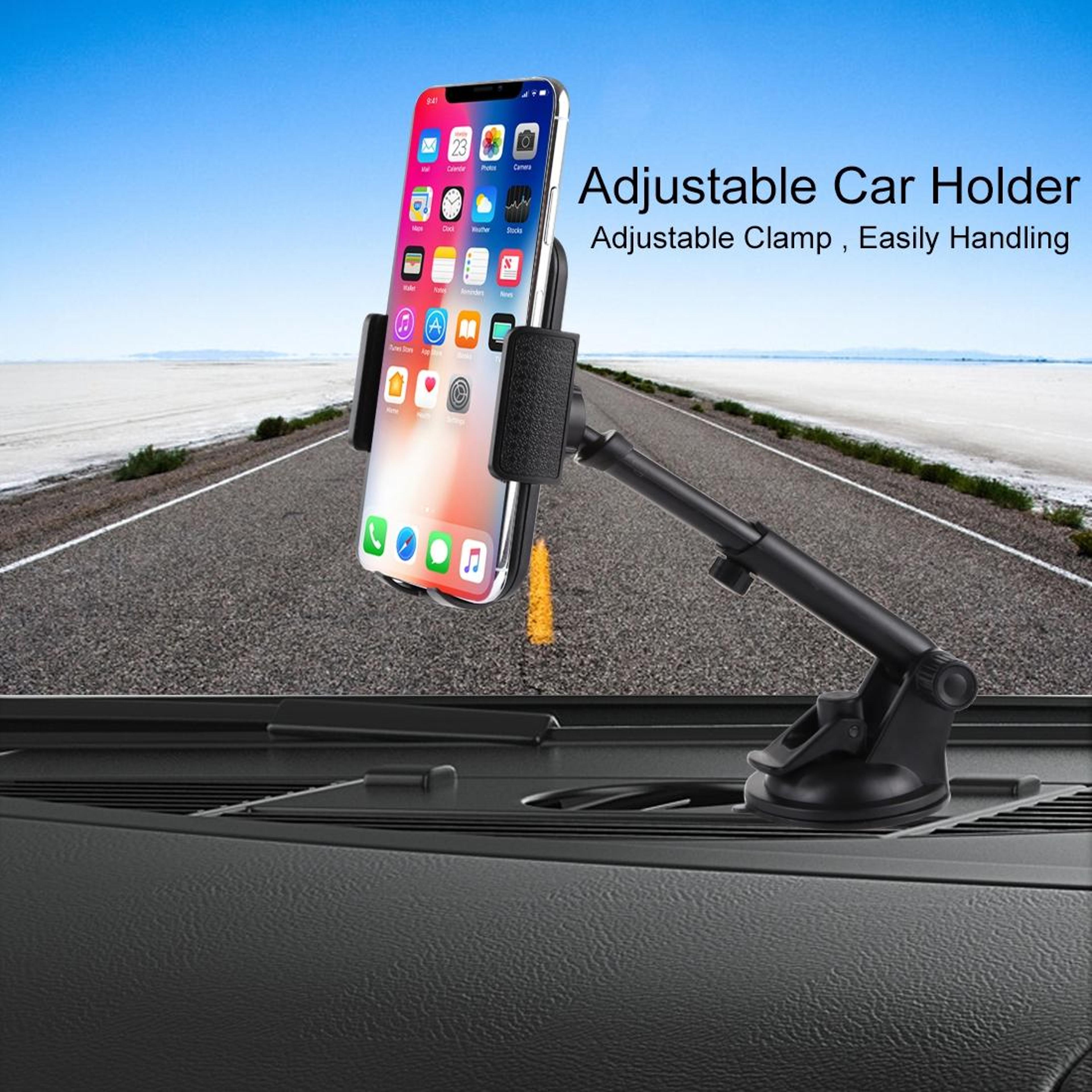Universal Rotating Car Phone Holder Windshield Phone Mount With Strong Suction Cup 2