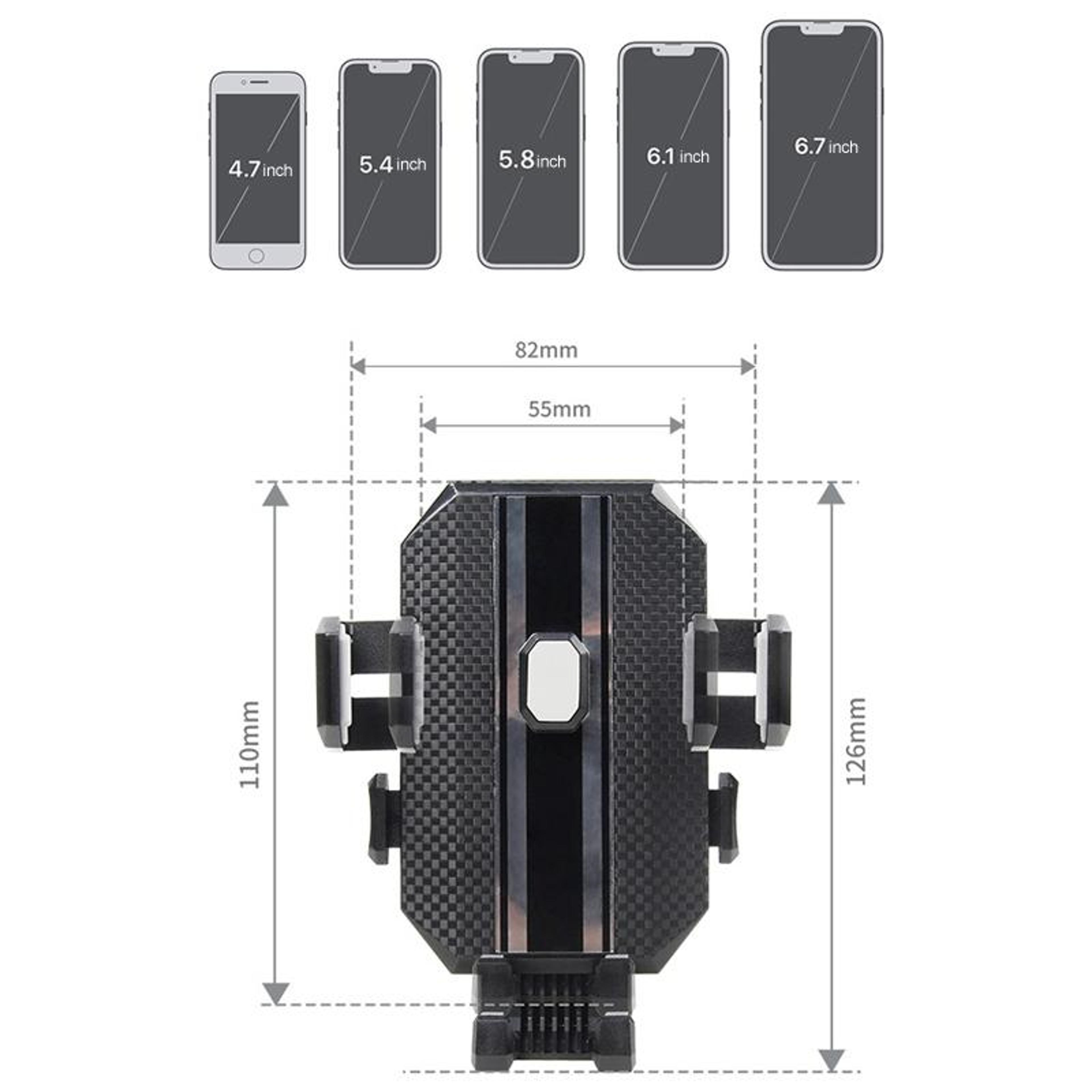 360 Car Vent Phone Holder With OneTouch Lock For 4767 Inch Smartphones 2