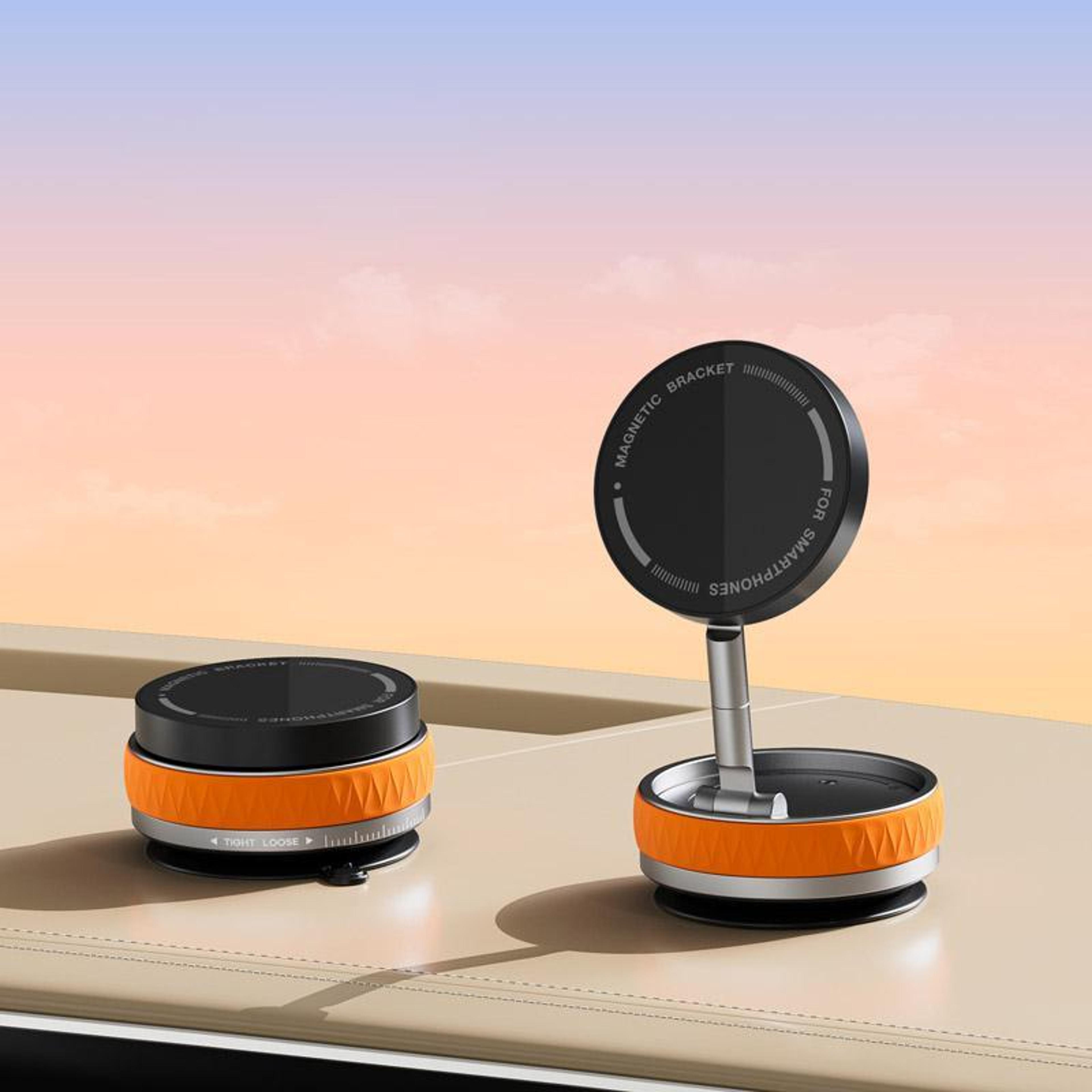 360 Magnetic Phone Holder For Car Vacuum Suction Rotatable Foldable Car Phone Mount 7