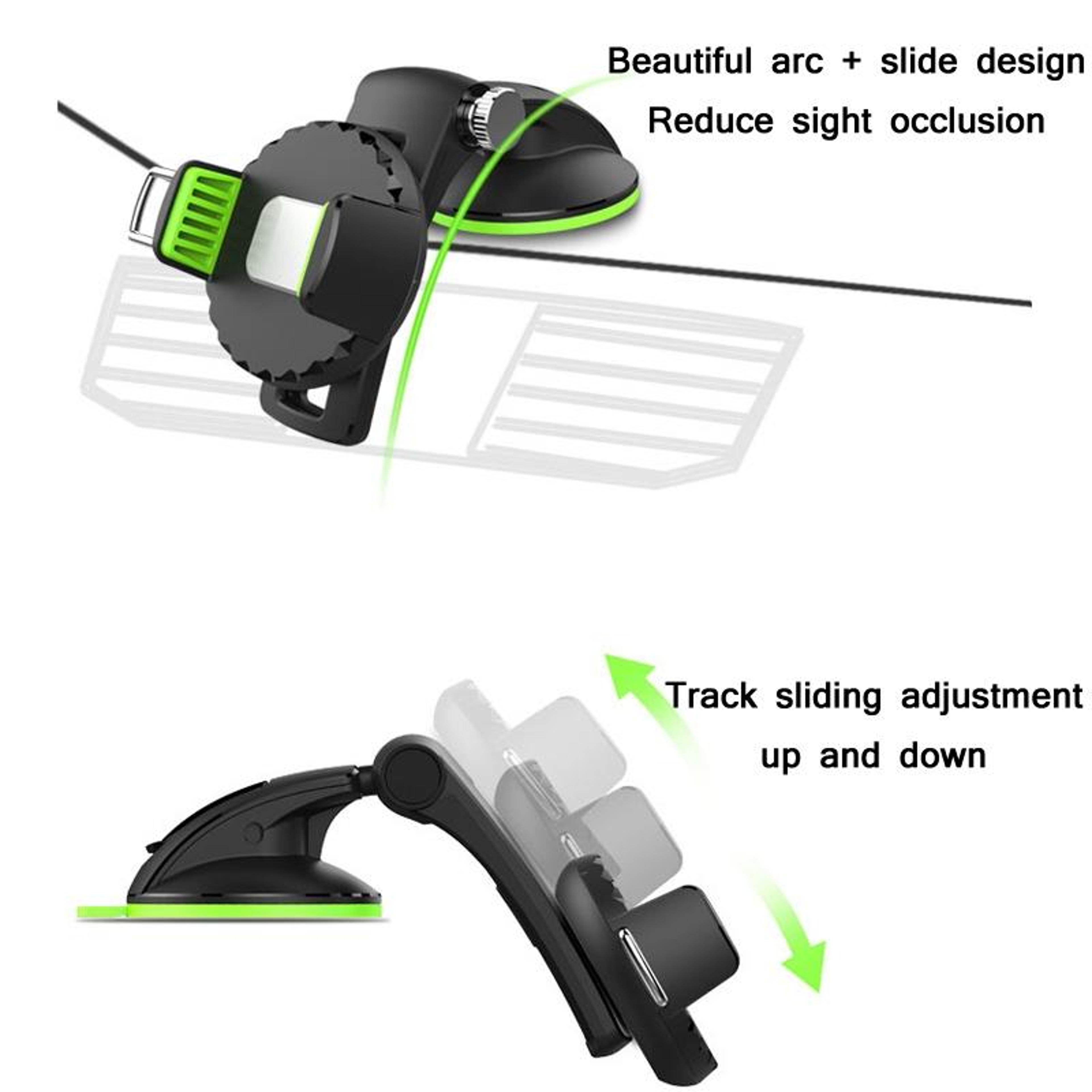 Universal Car Phone Holder With Strong Suction Cup Adjustable Dashboard  Windshield Mount 3