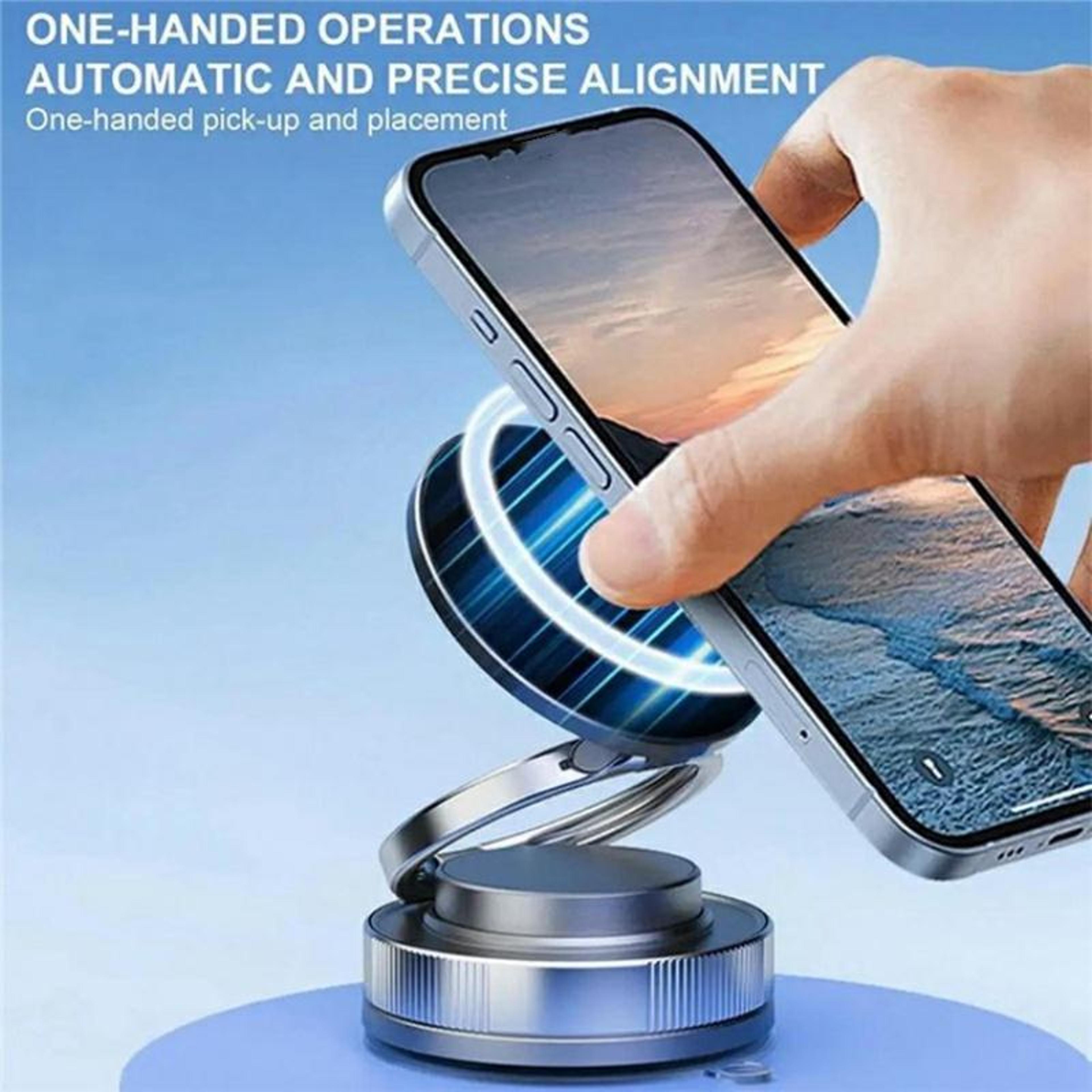 T28 Magnetic Phone Holder Vacuum Suction Car Mount And Desktop Stand With 360 Degree Rotation 5