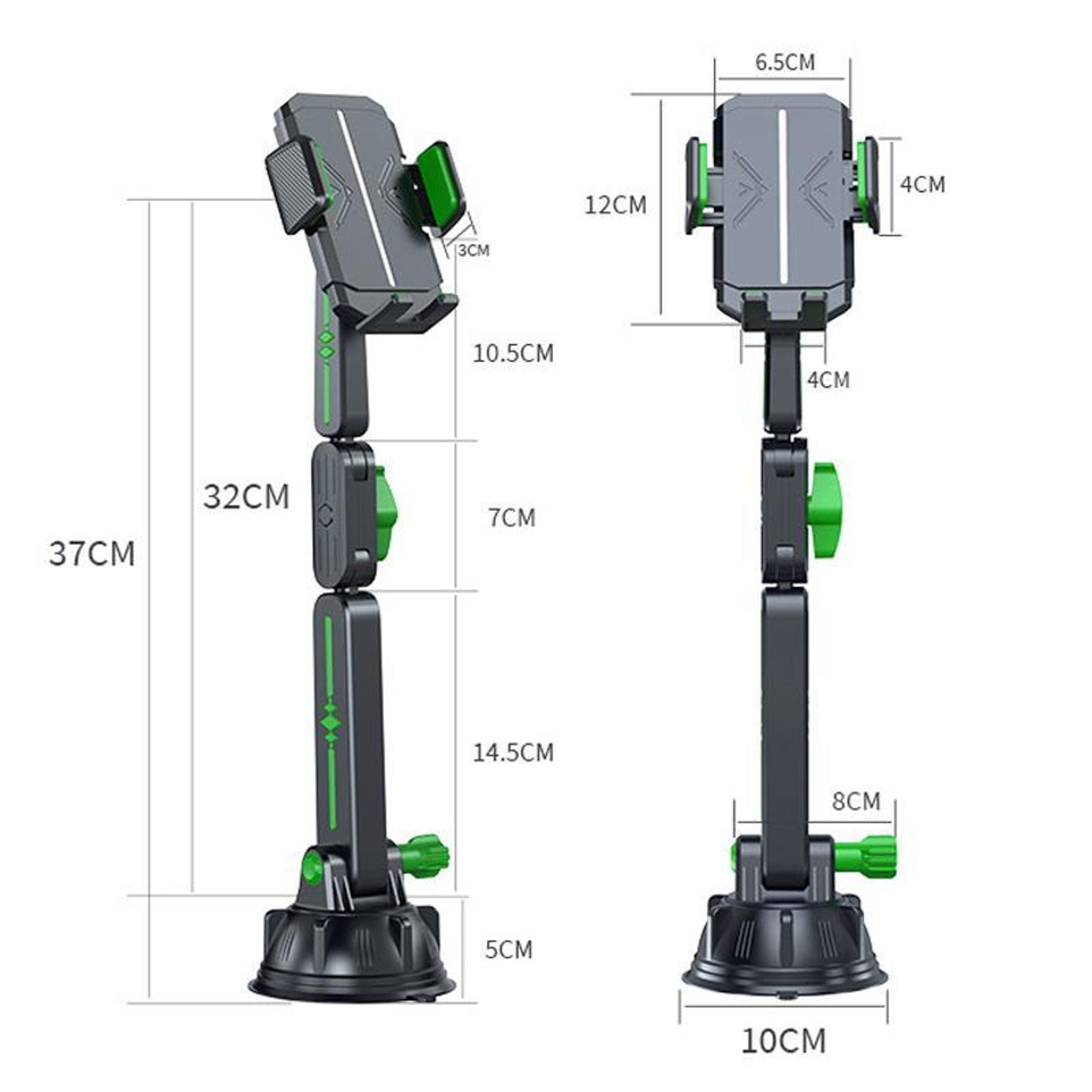 Extended Car Phone Holder Adjustable Dashboard Phone Mount With Strong Suction Cup For Windshield N 2