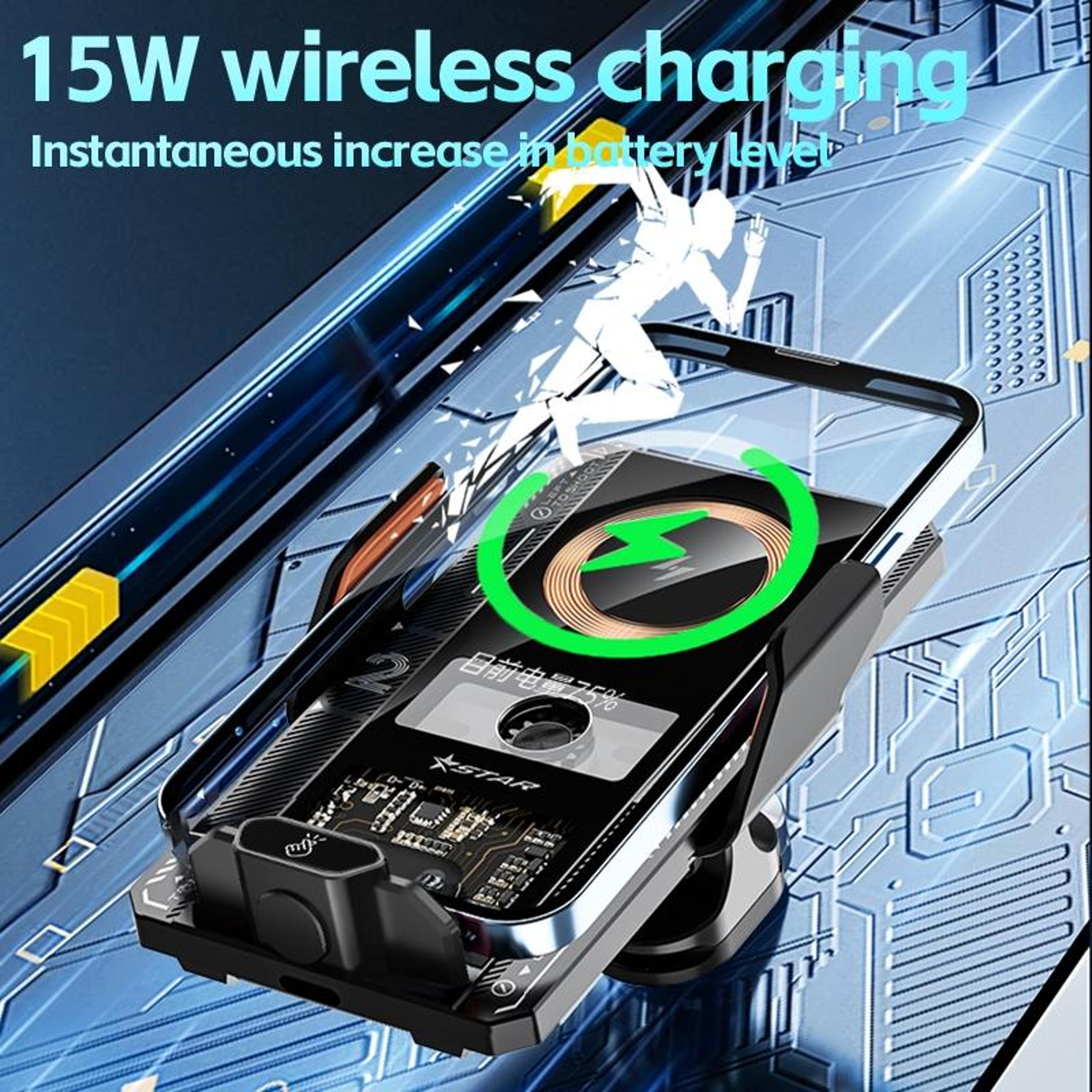 15W Wireless Car Charger Smart Automatic Car Phone Holder With Fast Qi Wireless Charging Black 11