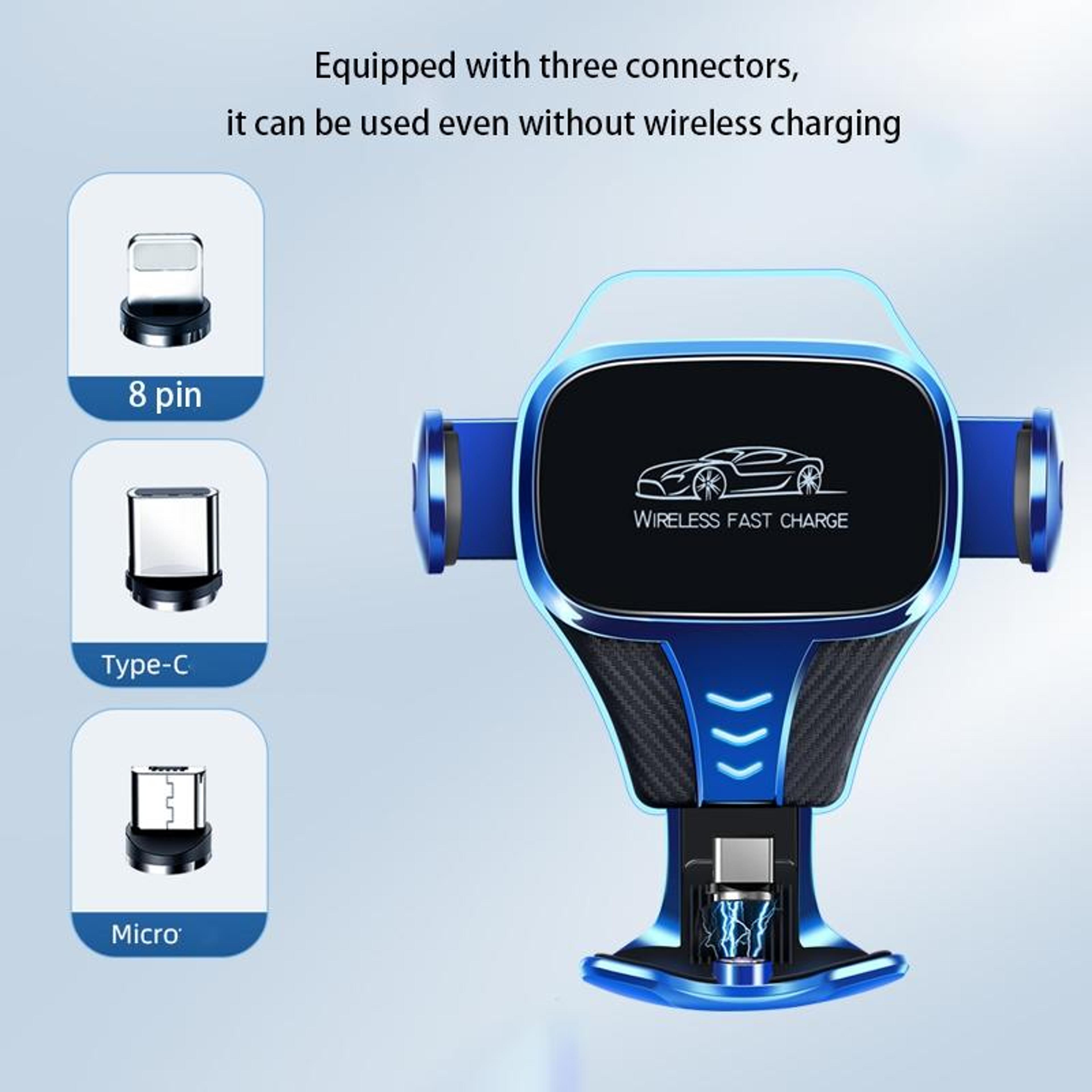 Wireless Car Charger Gravity Phone Holder Qi Car Vent Phone Mount 2