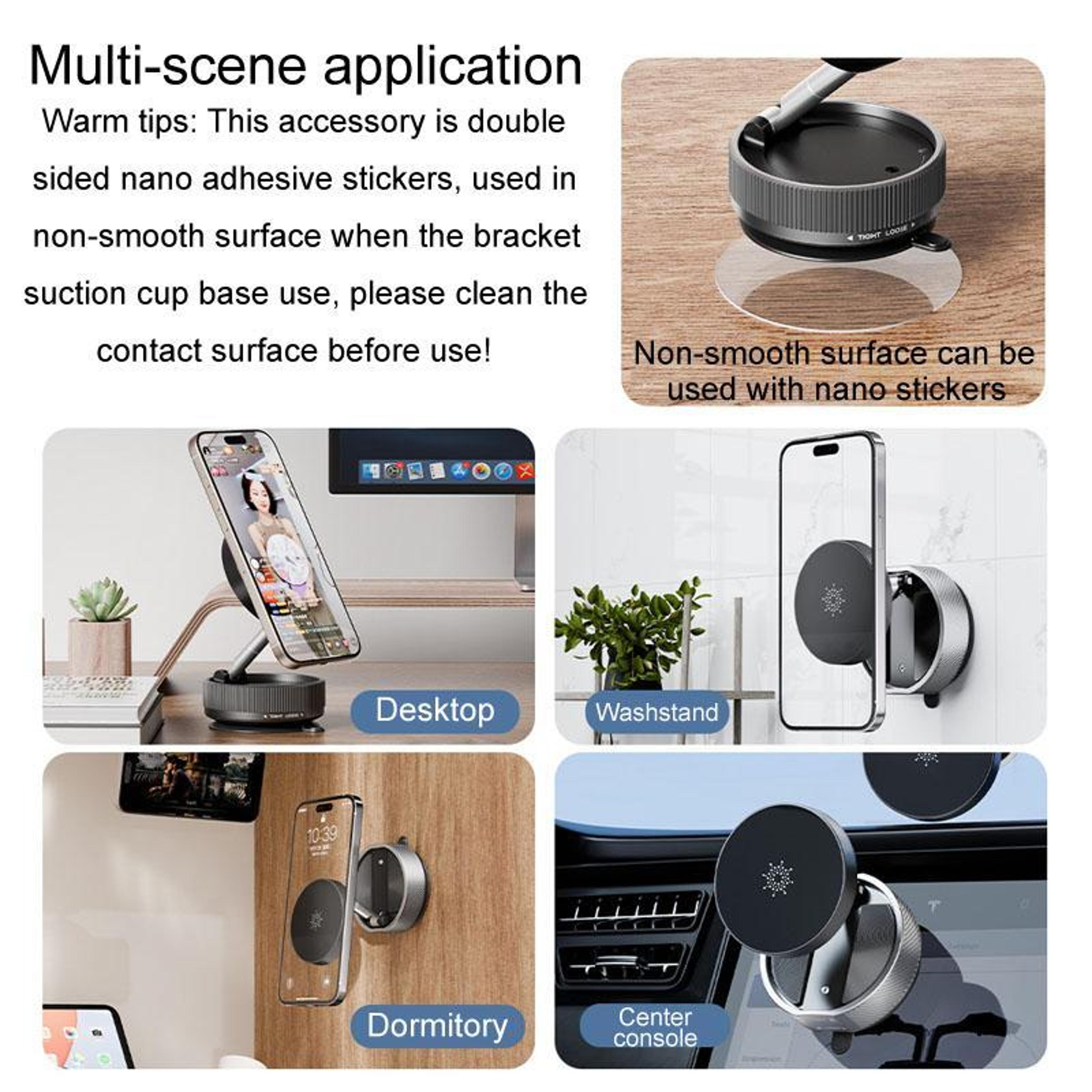 Magnetic Car Phone Holder Foldable Dashboard Navigation Mount For Car Console Windshield 6