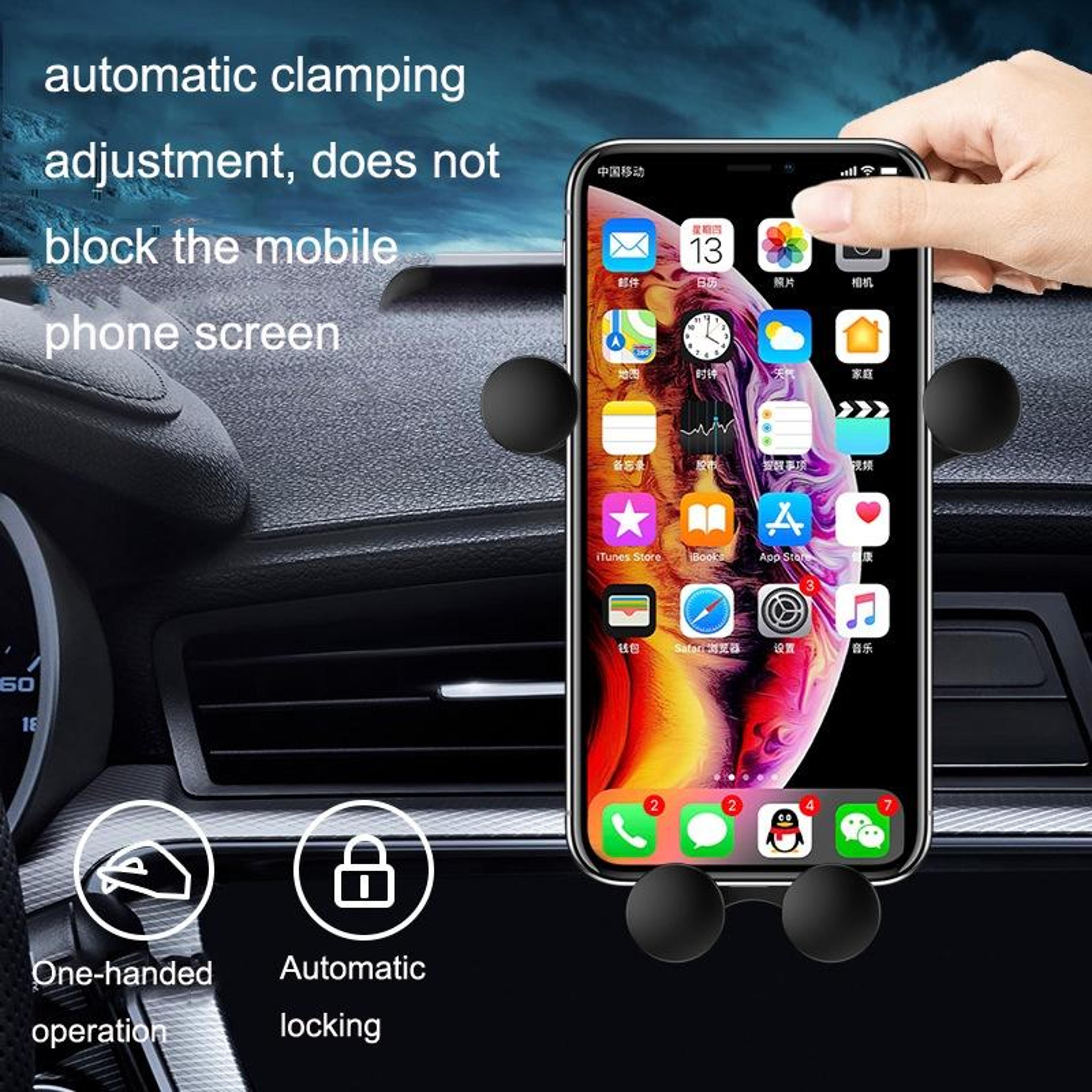 Universal 360 Rotating Car Phone Holder Air Vent Clip Mount With Secure Lock Grip 2 PCS 5