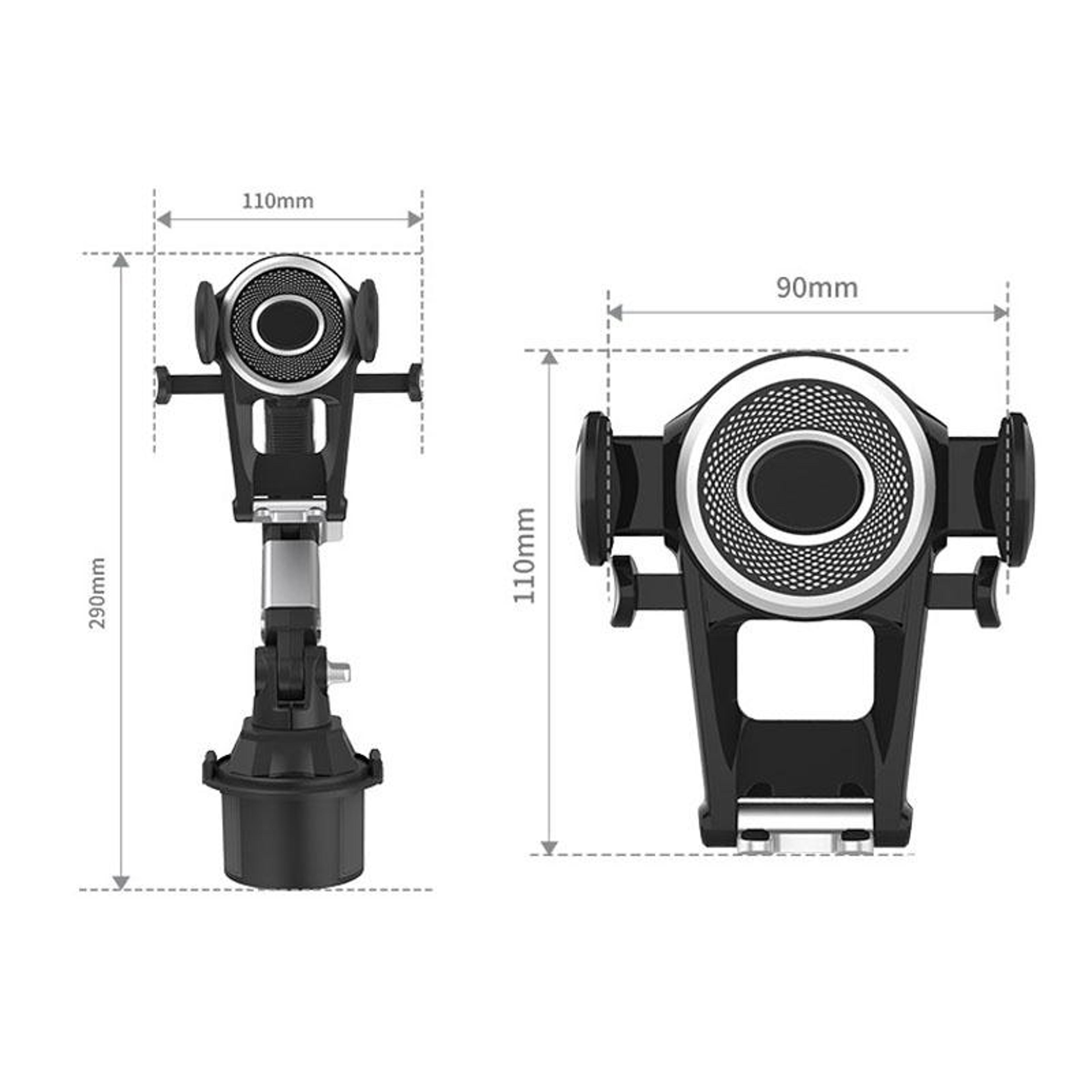 Universal Car Cup Phone Holder Adjustable 360 Rotating Car Phone Mount For 4 To 7 Inch Smartphones 6