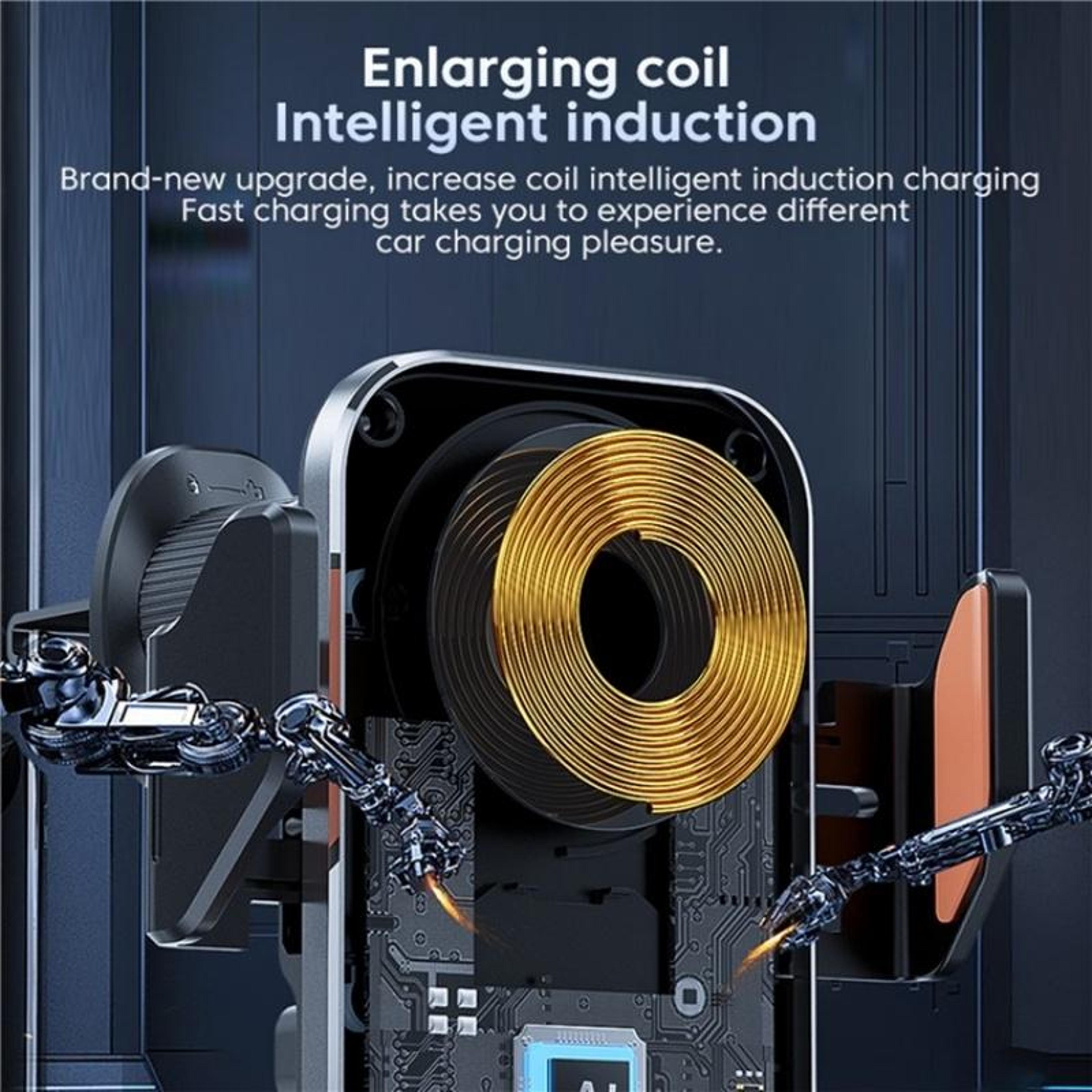 X16 Magnetic Car Phone Mount Smart Sensor Wireless Car Charger Auto Clamp Fast Charging Holder 3