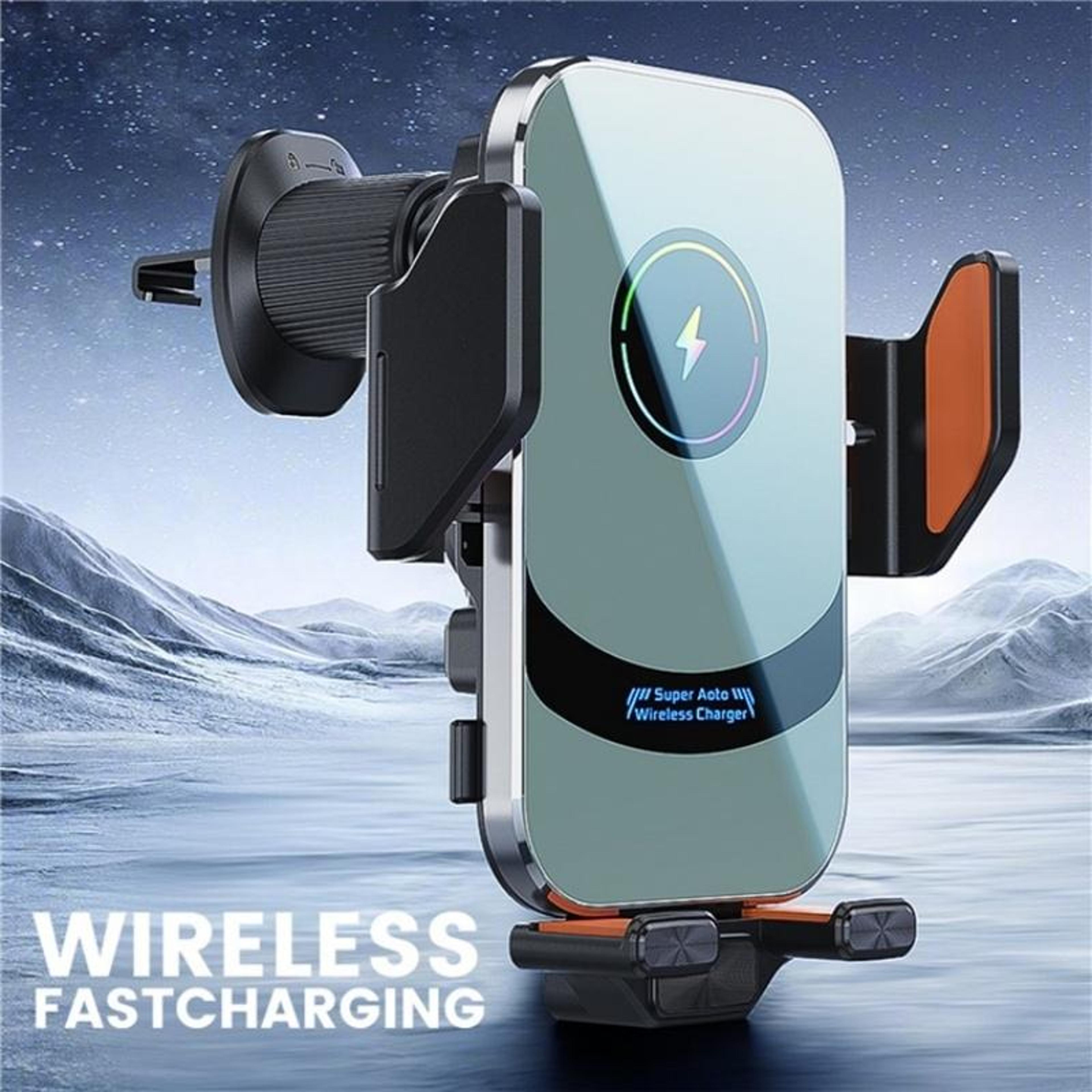 X16 Magnetic Car Phone Mount Smart Sensor Wireless Car Charger Auto Clamp Fast Charging Holder 6