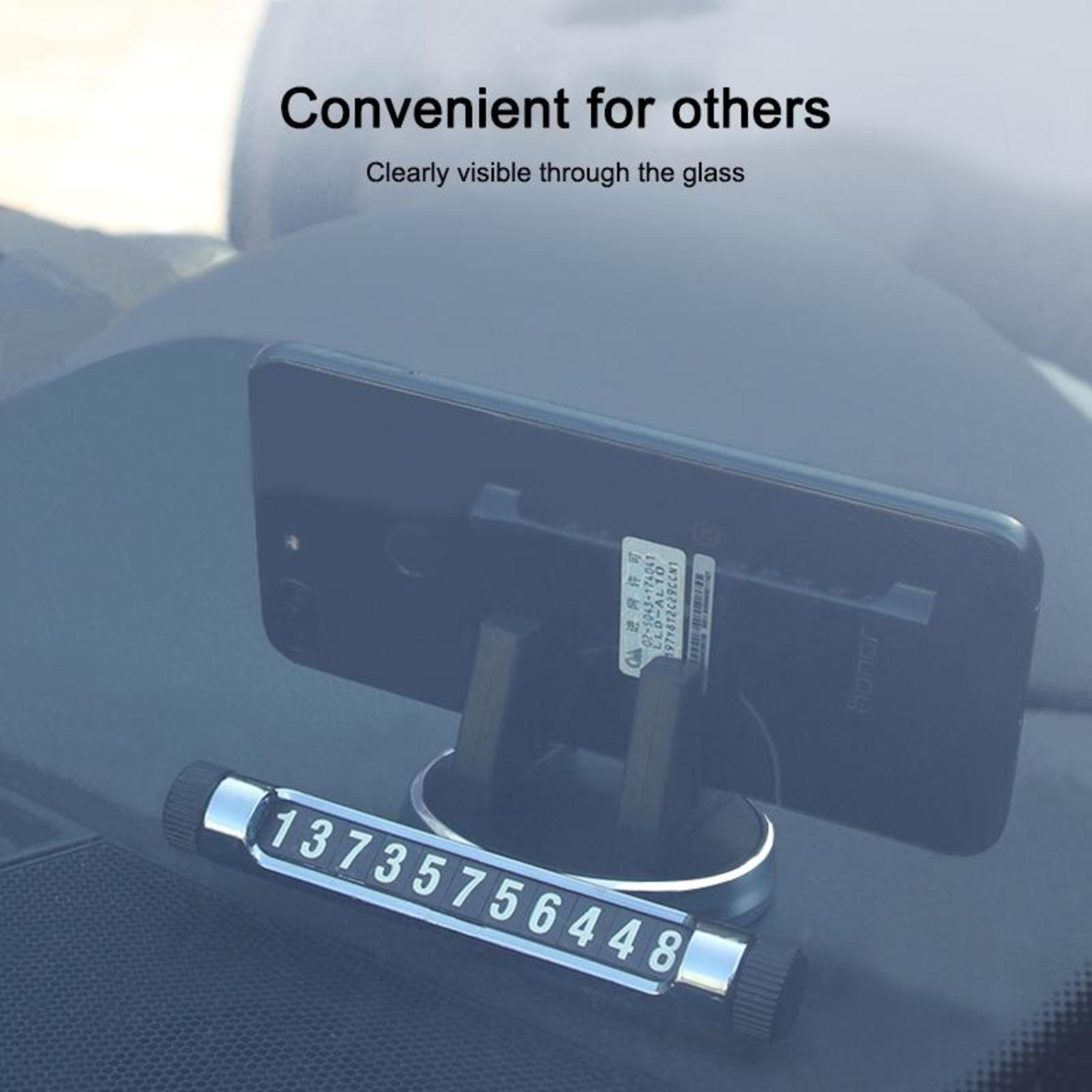 360 Degree Car Phone Holder Dashboard Mount With Temporary Parking Card 10