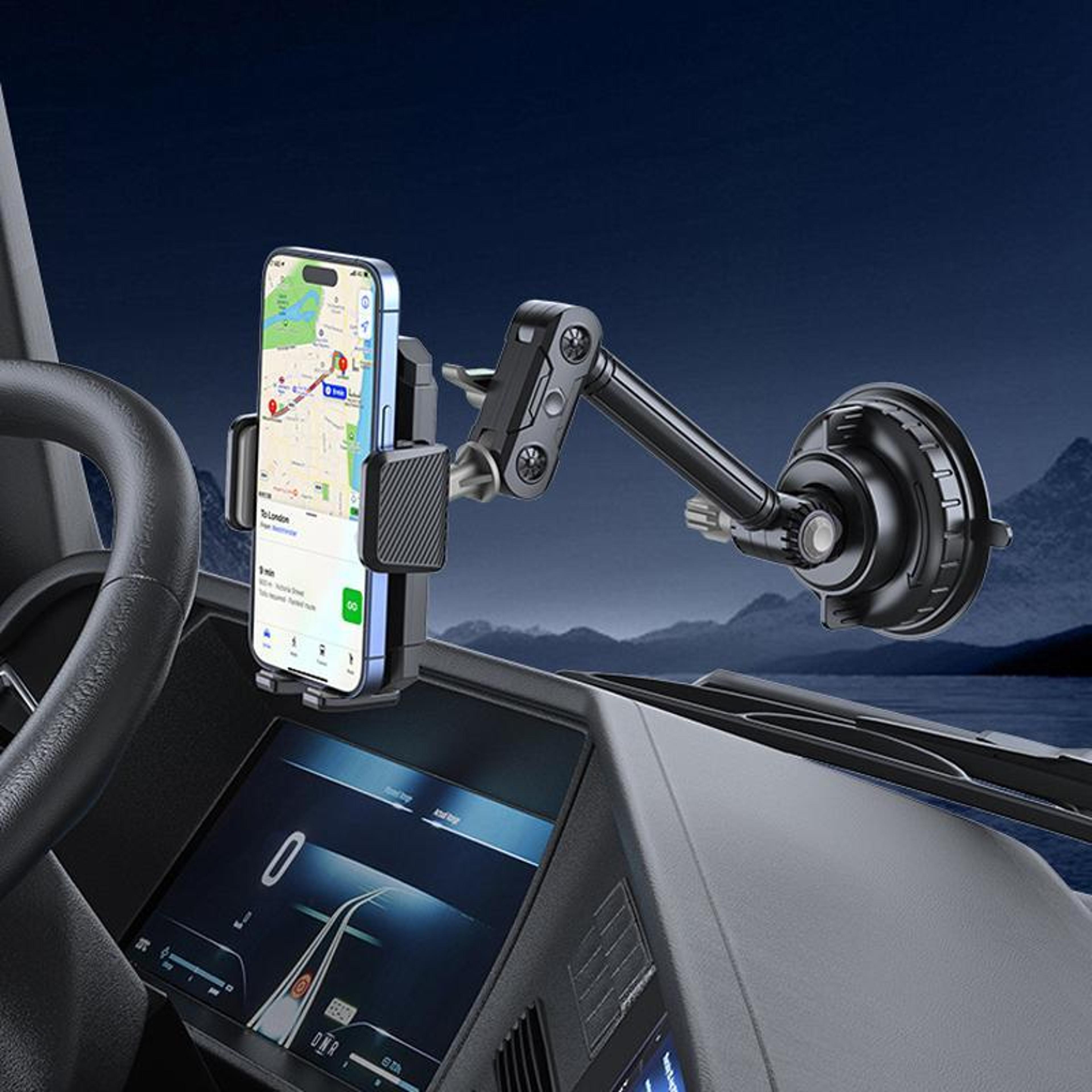 Powerful Car Phone Holder Windshield Suction Cup Phone Holder Adjustable Navigation Mount 3