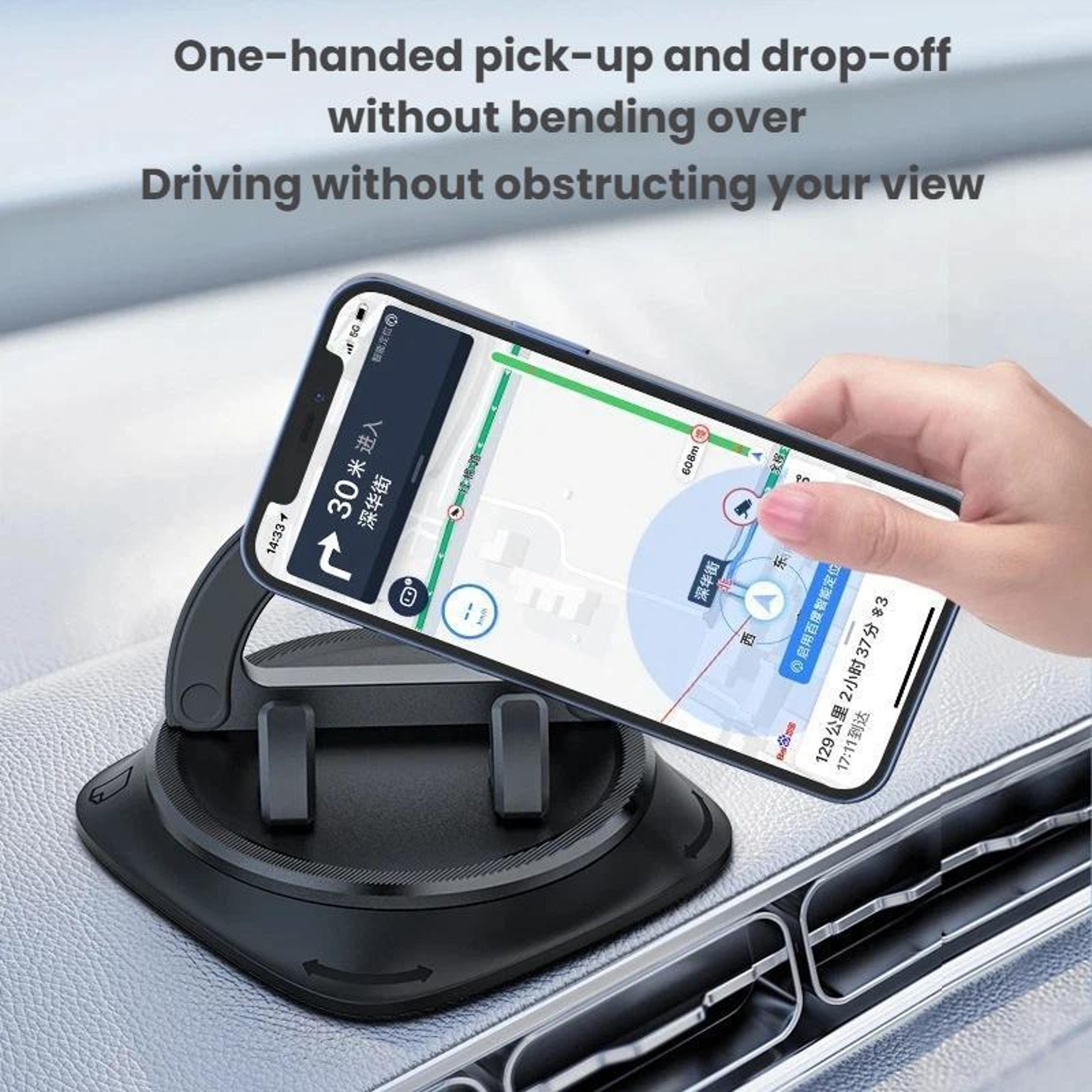 Universal Car Phone Holder Dashboard Phone Mount With 360 Degree Rotation And Anti Slip Grip 3