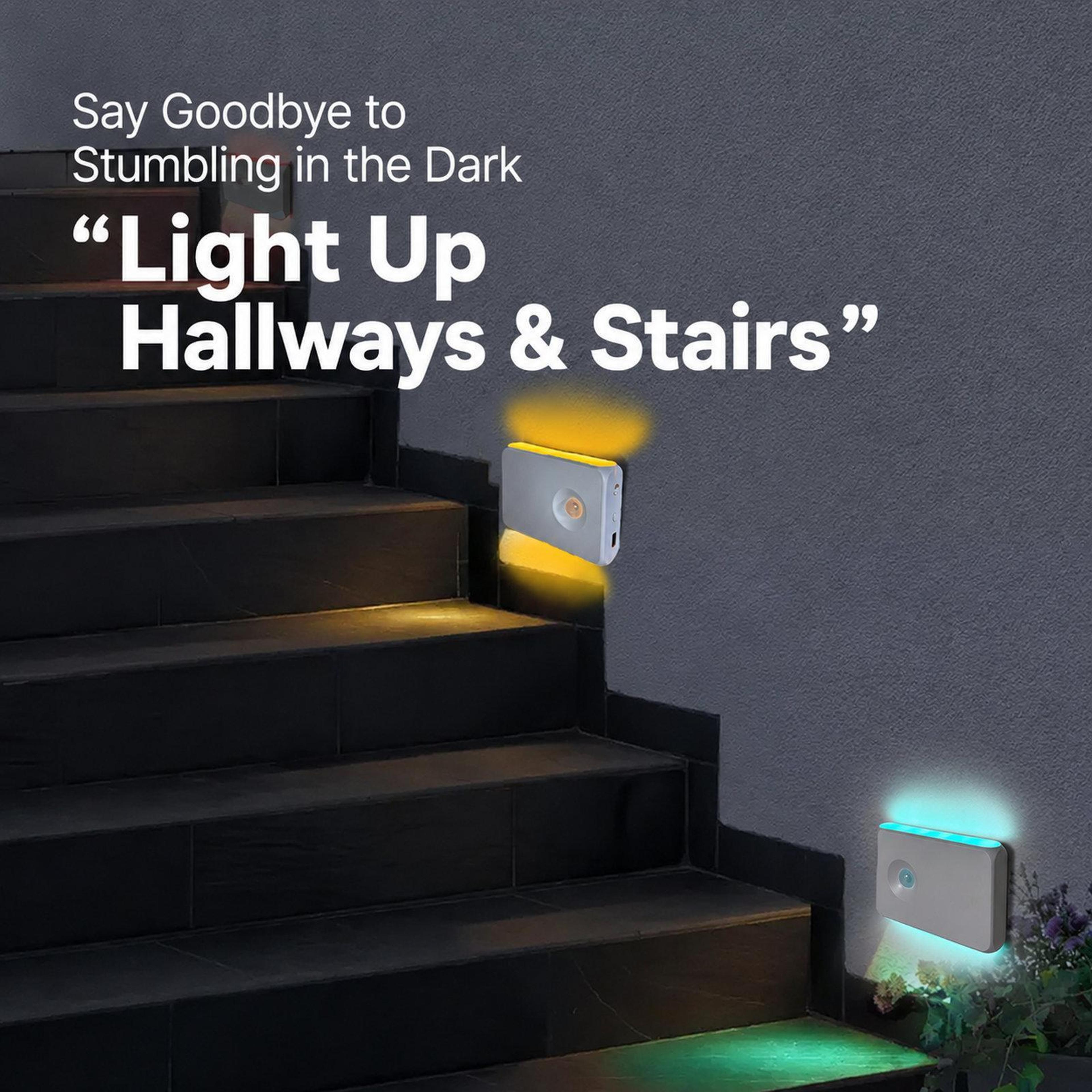 Rechargeable Motion Sensor Night Light Magnetic LED Wall Sconce For Hallway Bedroom And Stairs 5