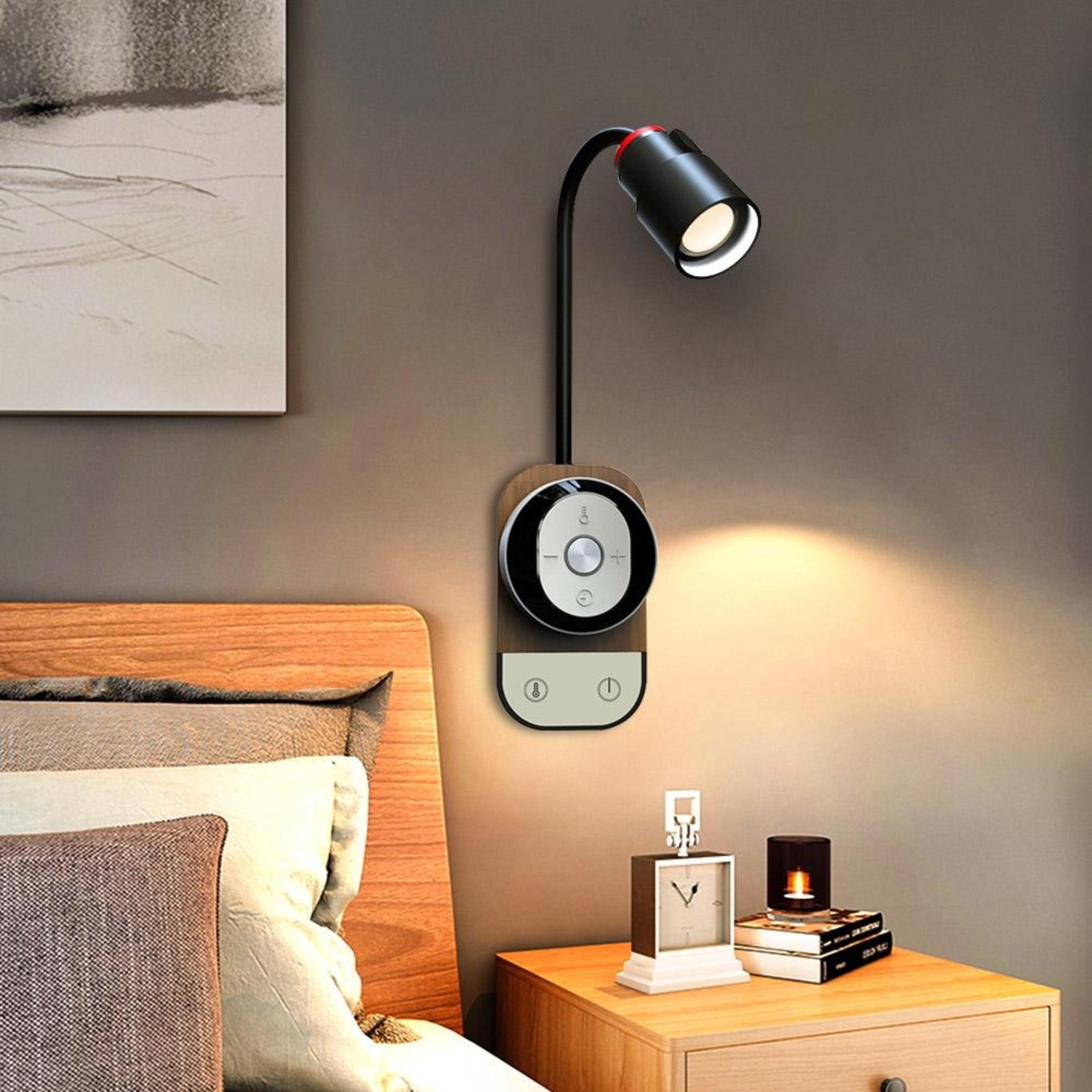 LED Bedside Lamp Magnetic Wall Lamp With Remote Dimmable Eye Protection Night Light 0