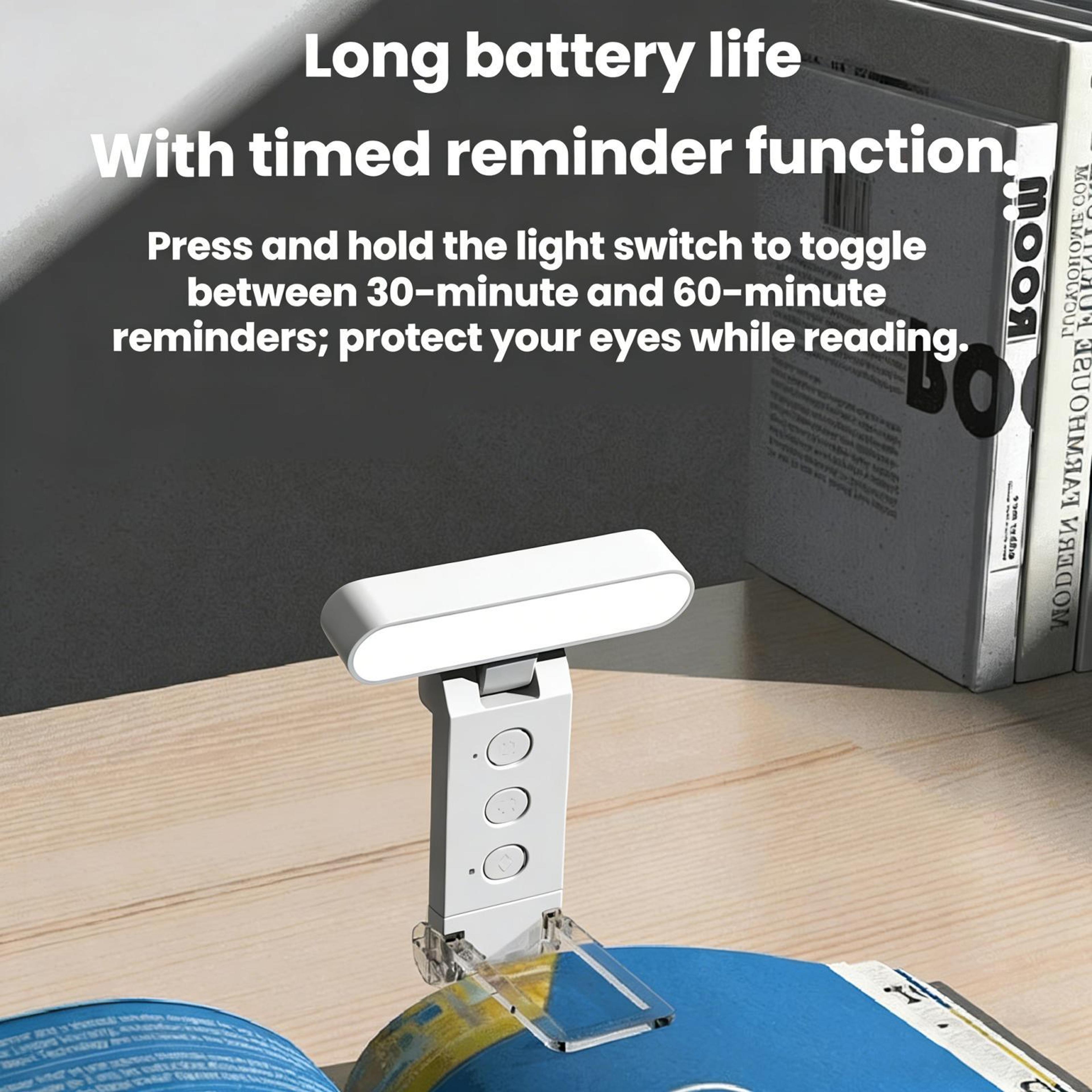 USB Rechargeable Reading Light Clip On Book Lamp Foldable LED Bookmark Light 5