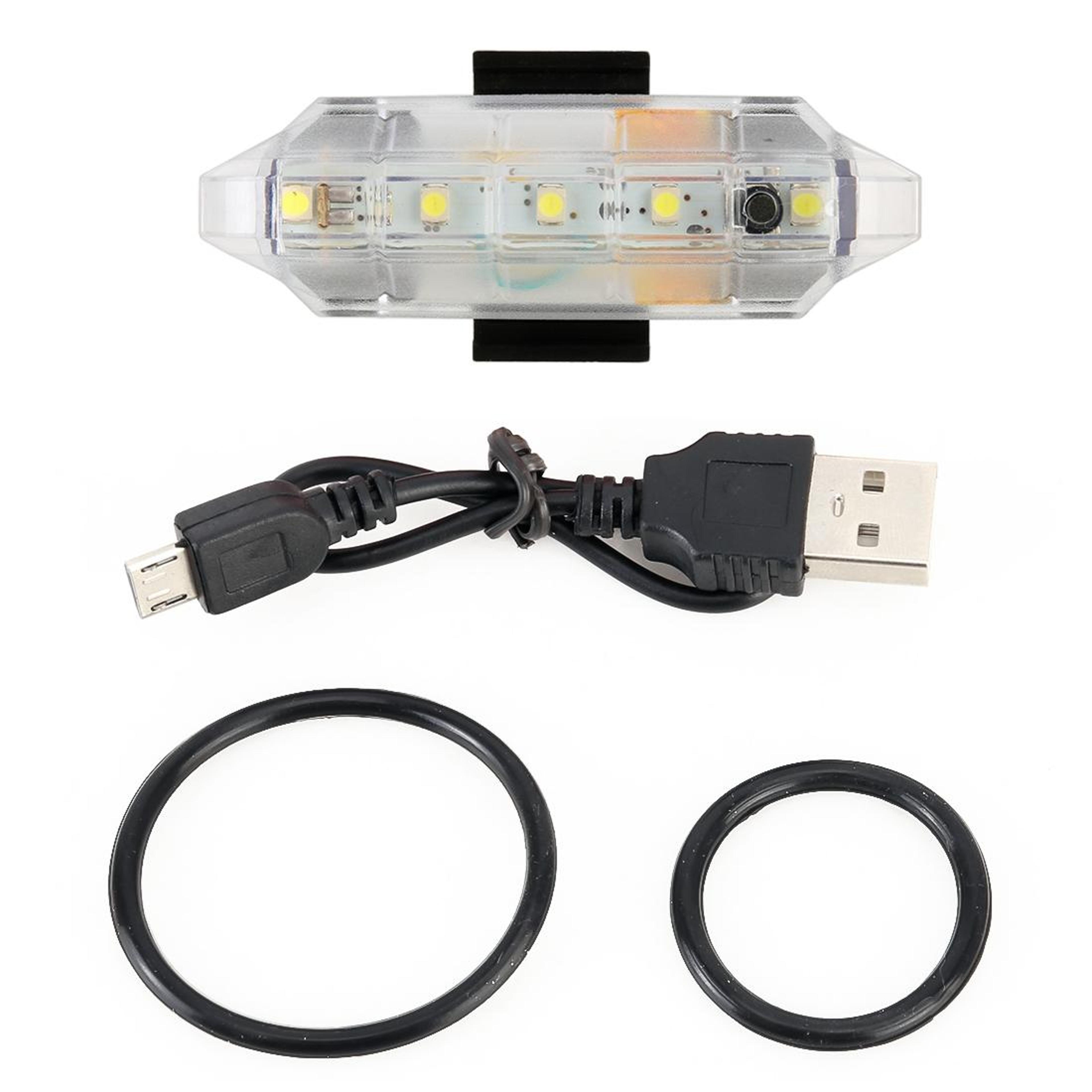 USB Rechargeable Bike Tail Light Bright 5 LED Bicycle Safety Rear Light 6