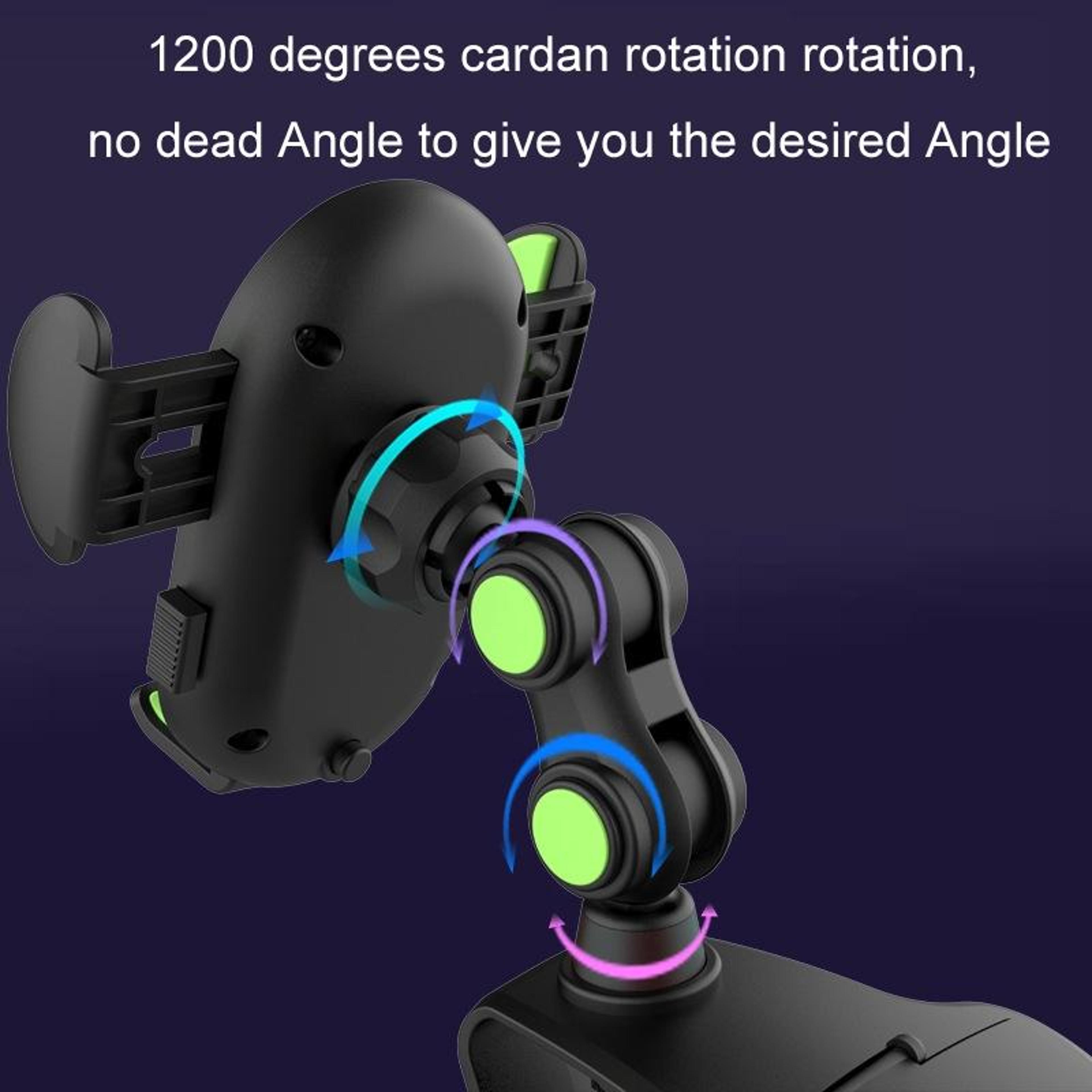 360 Rotating Car Phone Mount Dashboard Navigation Holder With One Touch Clamp 4